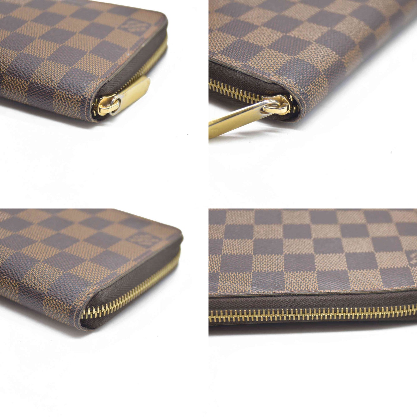 $915 2015 Louis Vuitton Damier Ebene Zippy Wallet MI3175