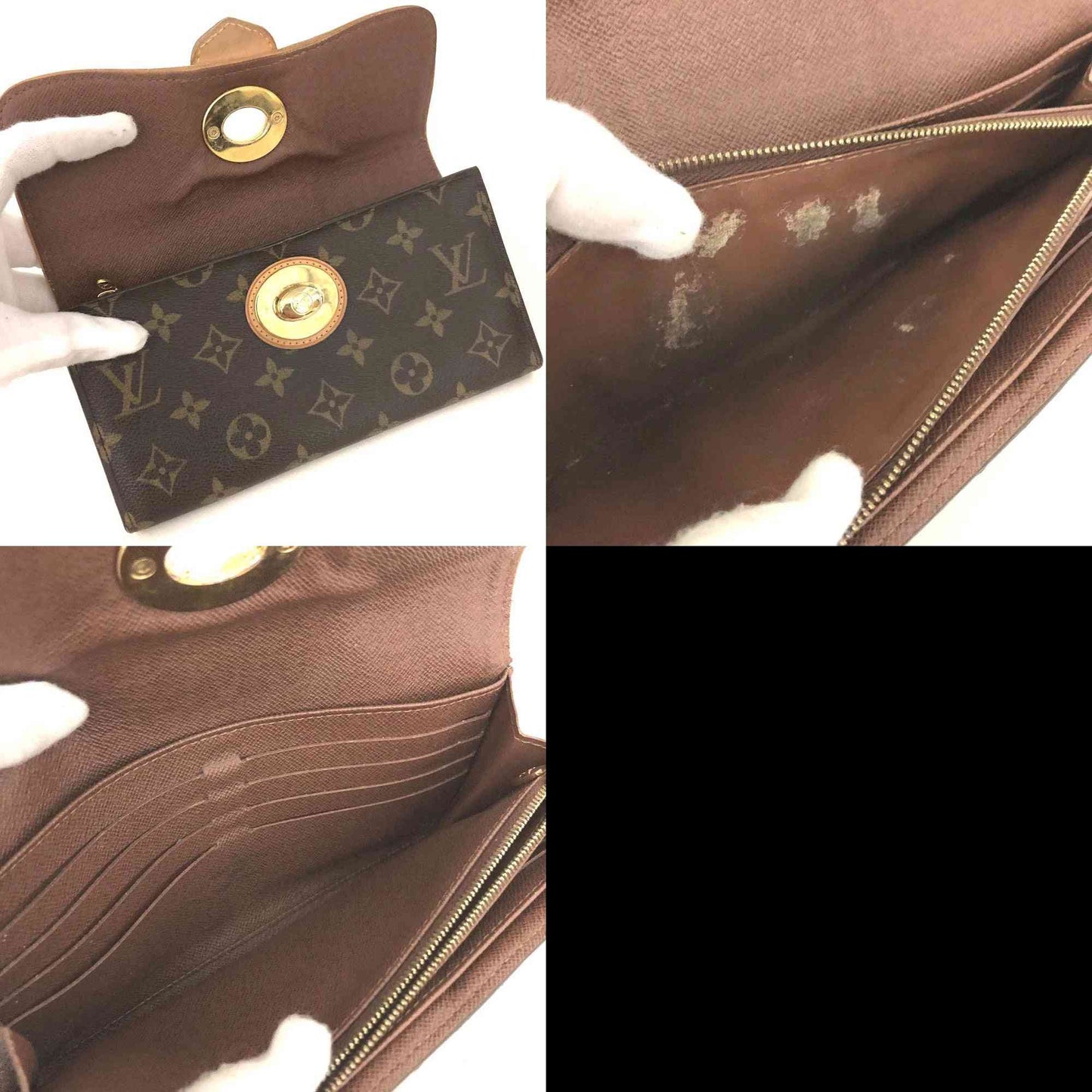 Louis Vuitton Monogram Portefeuille Boetie Long Wallet Brown CA2089