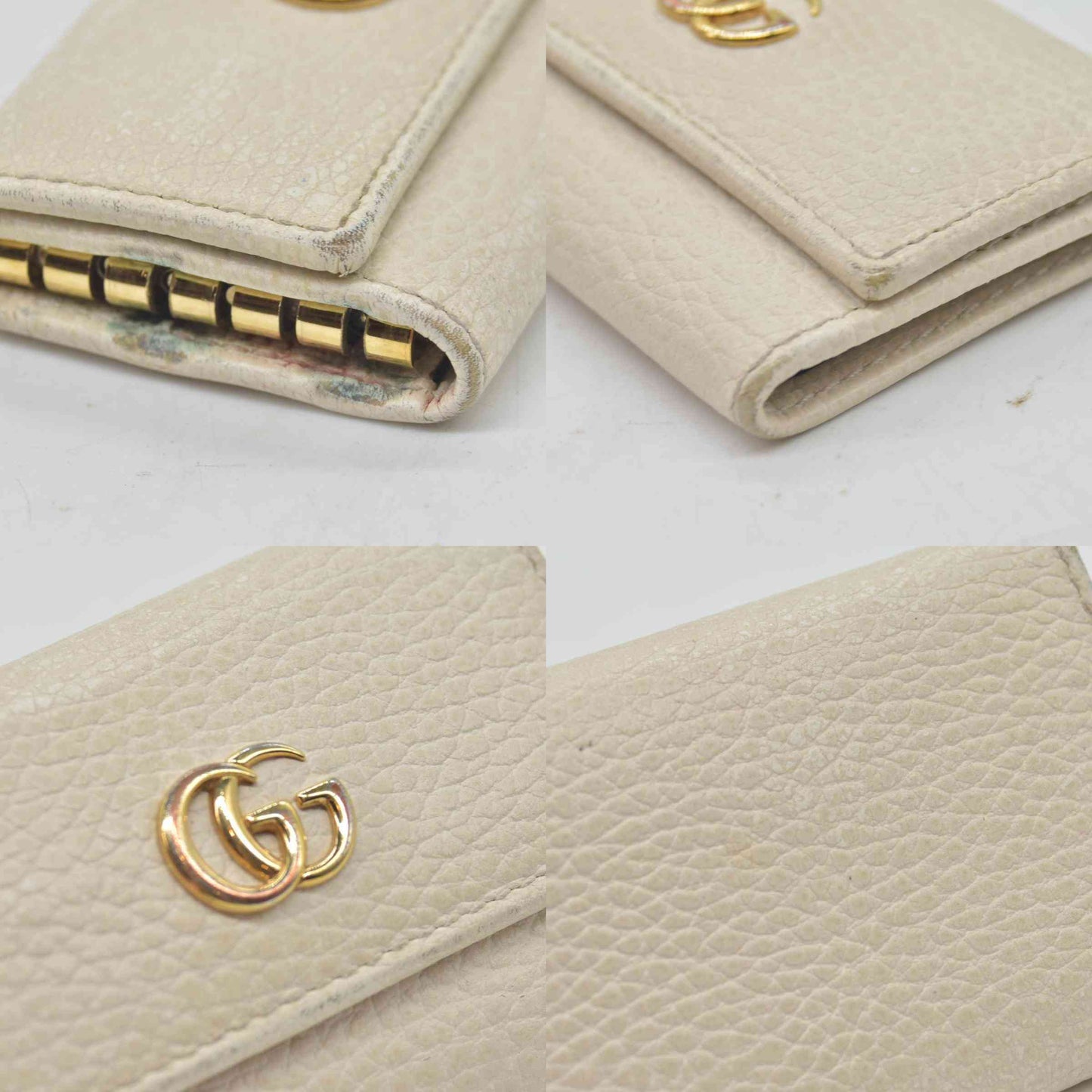 $360 GUCCI GG Marmont Leather 6 Ring Key Case