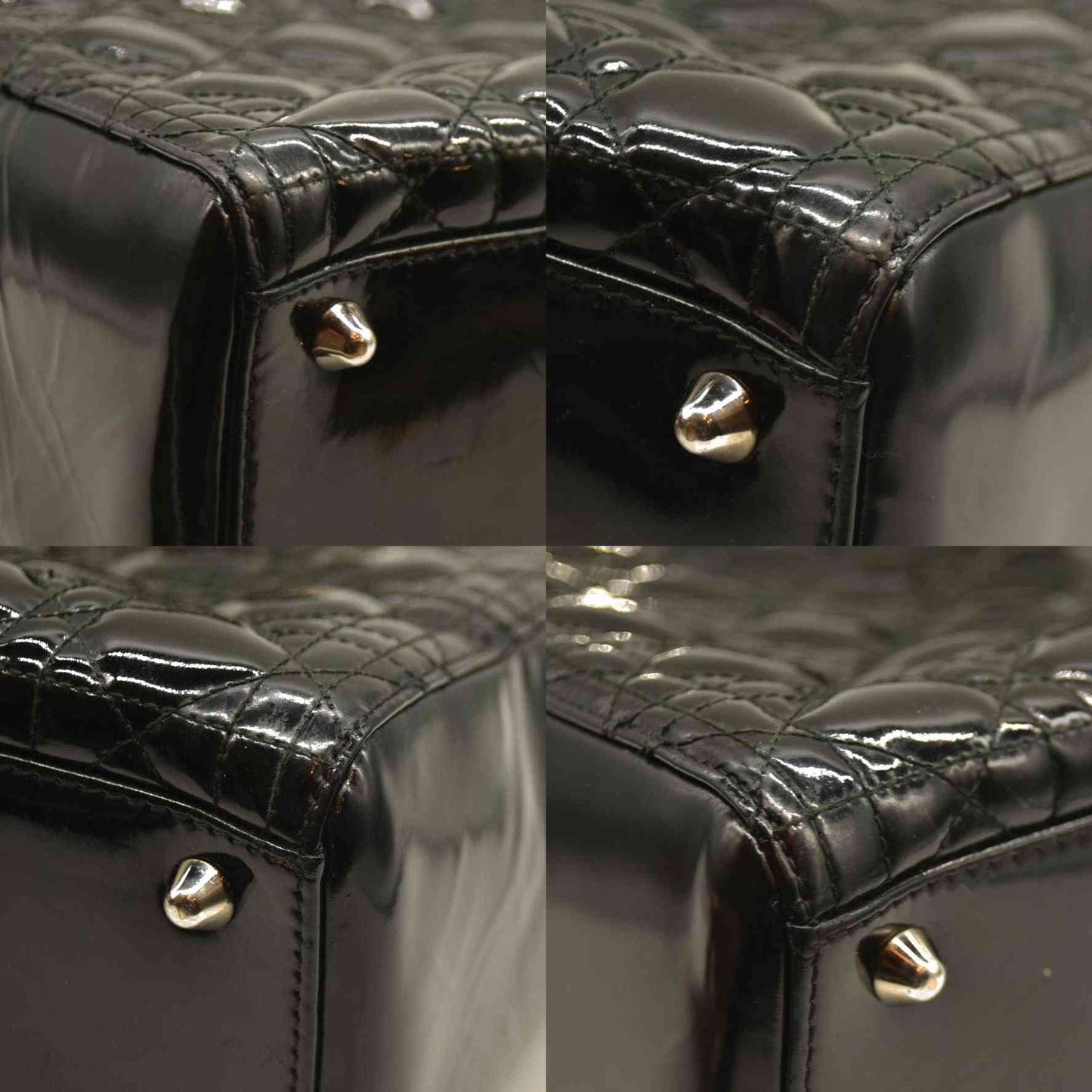 Christian Dior  Patent Cannage Large Lady Dior Black