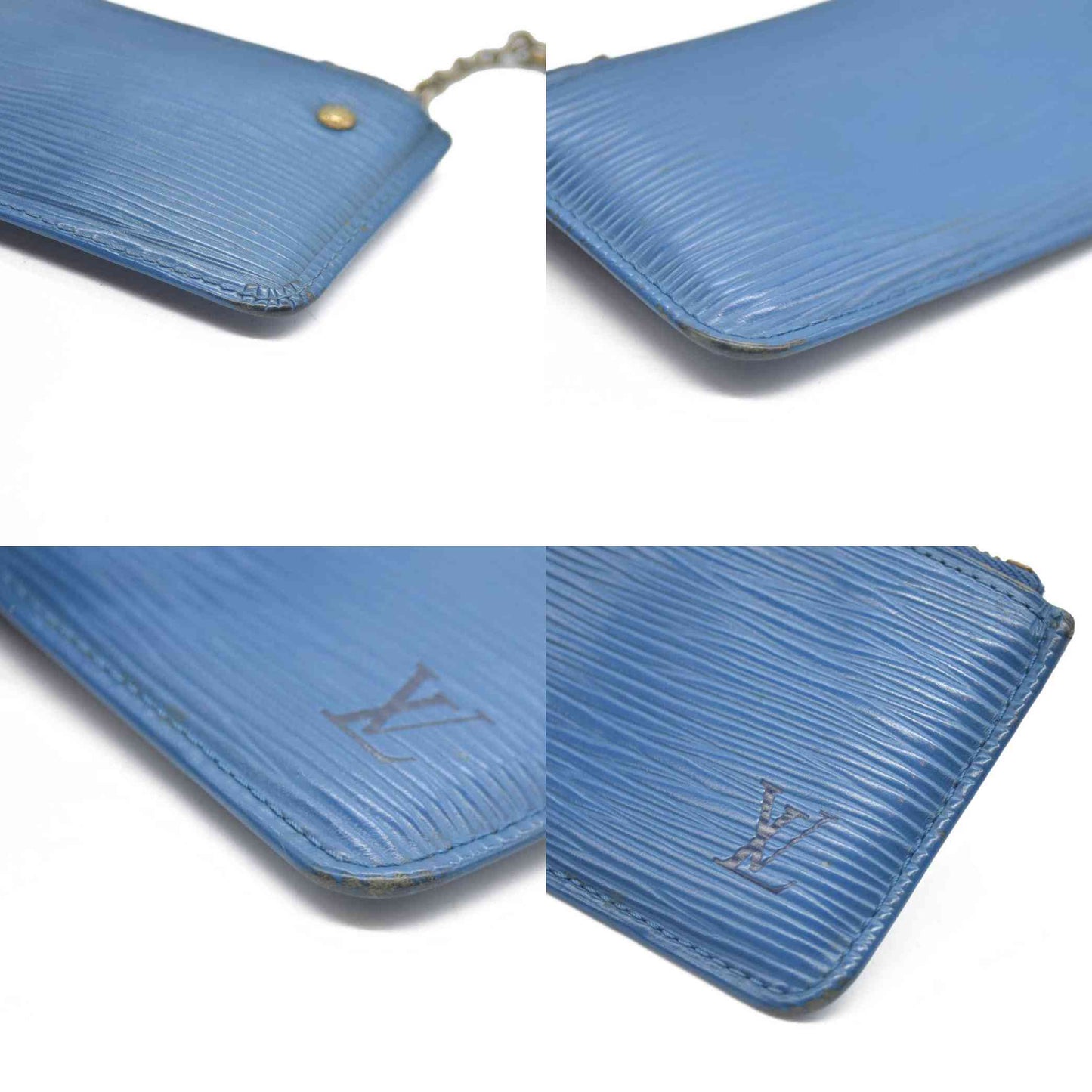 Louis Vuitton Epi Key Pouch Blue CA0995