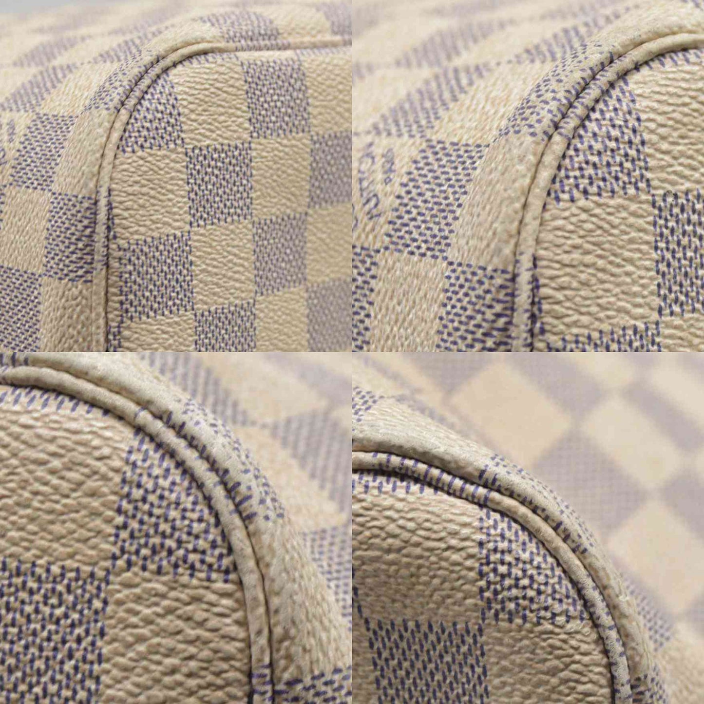 $2170 Louis Vuitton  Damier Azur Neverfull MM SA1160