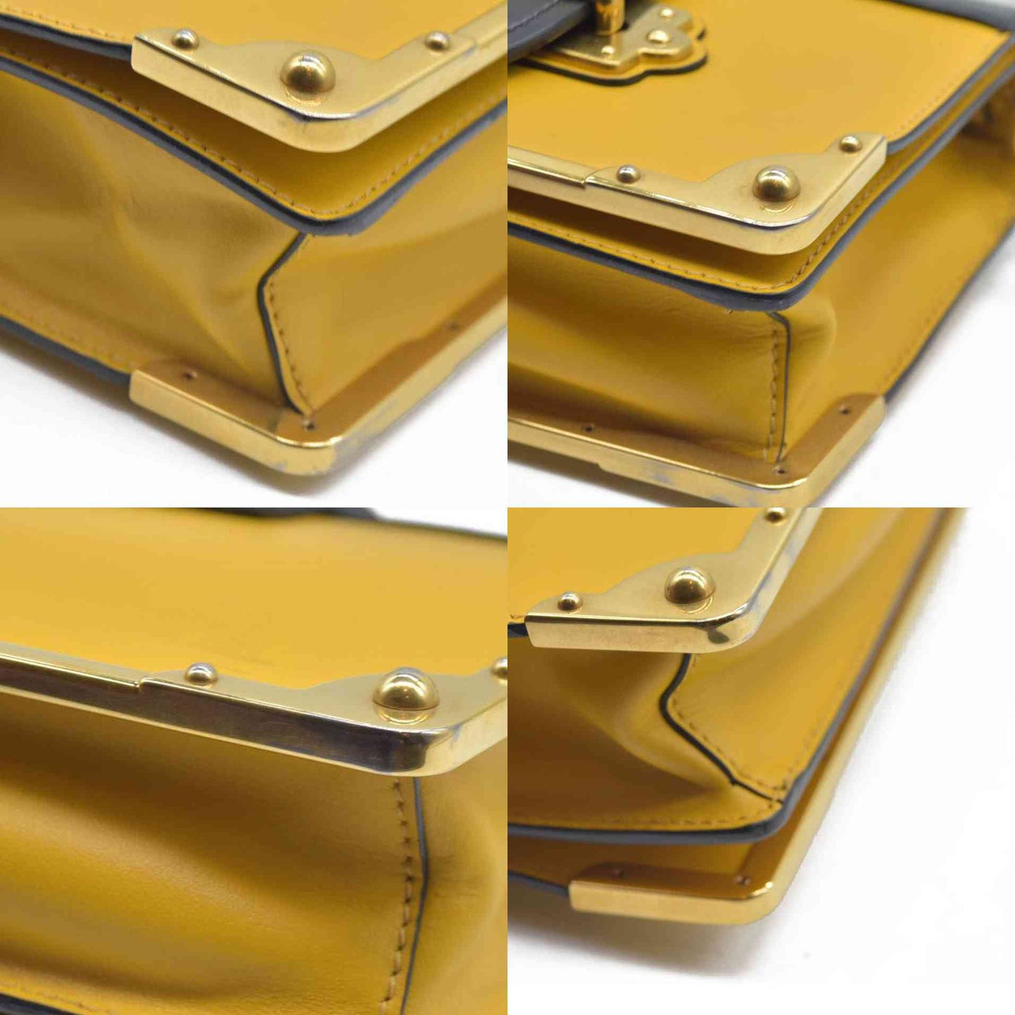 AUCTION $2710 Prada City Calf Saffiano Cahier Bag Soleil Black