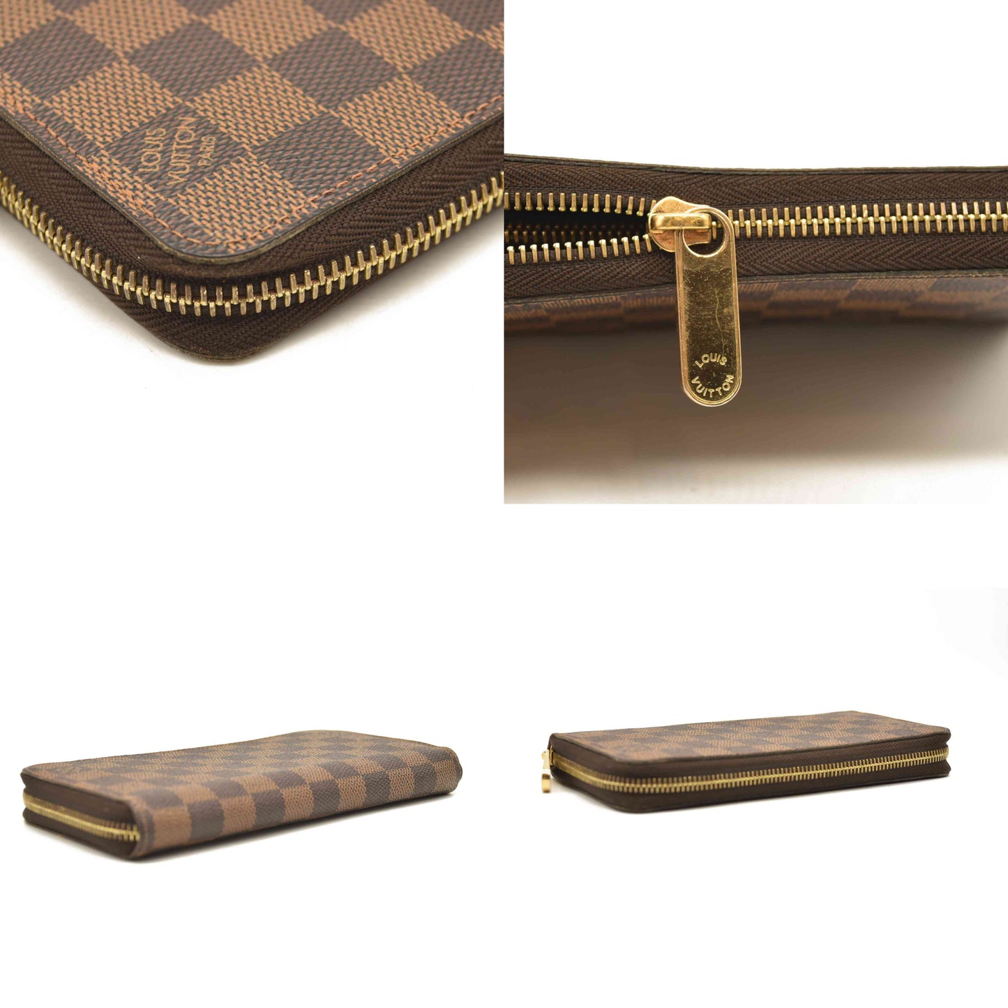 Louis Vuitton  Damier Ebene Zippy Wallet  CA1100