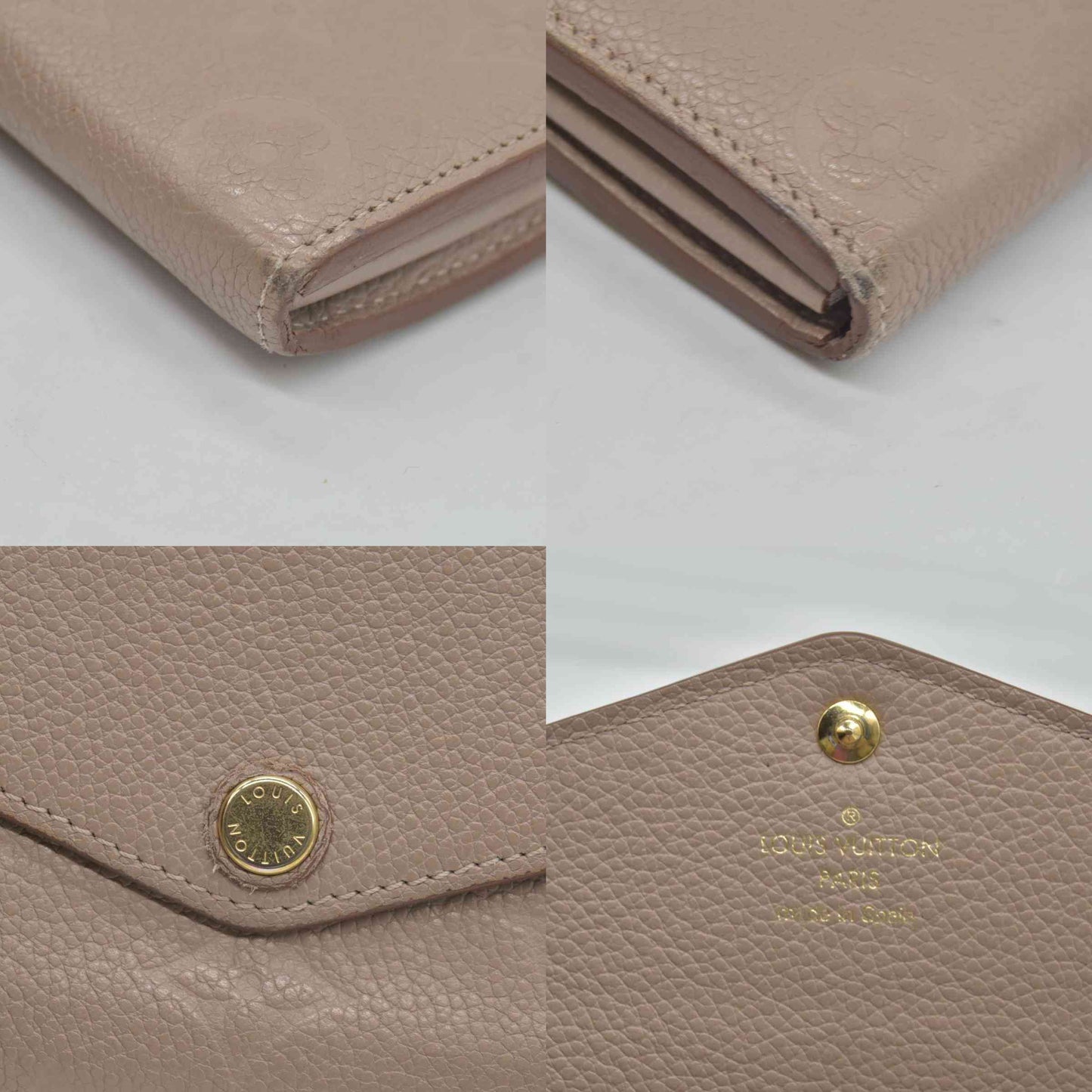 $1030 2018 Louis Vuitton Empreinte Sarah Wallet NM Tourterelle CA3188 CONSIGNMENT