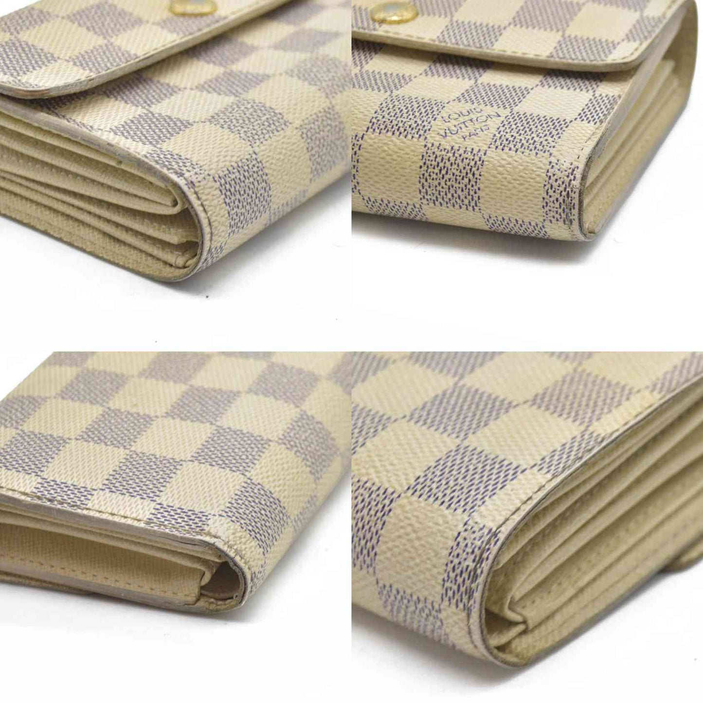 AUCTION $610 Louis Vuitton  Damier Azur Alexandra Wallet