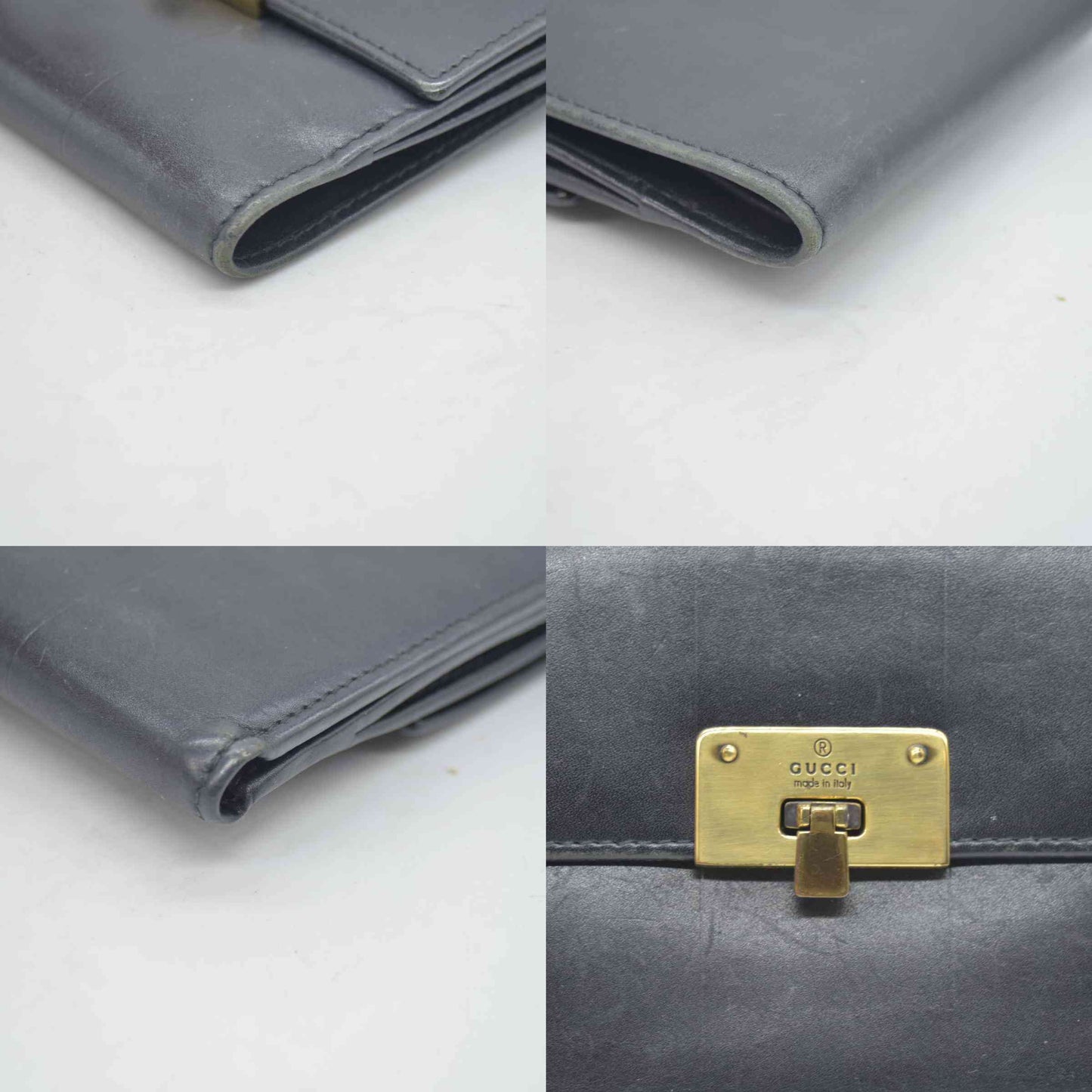 $490 GUCCI Black Leather Bi-fold Wallet CONSIGNMENT