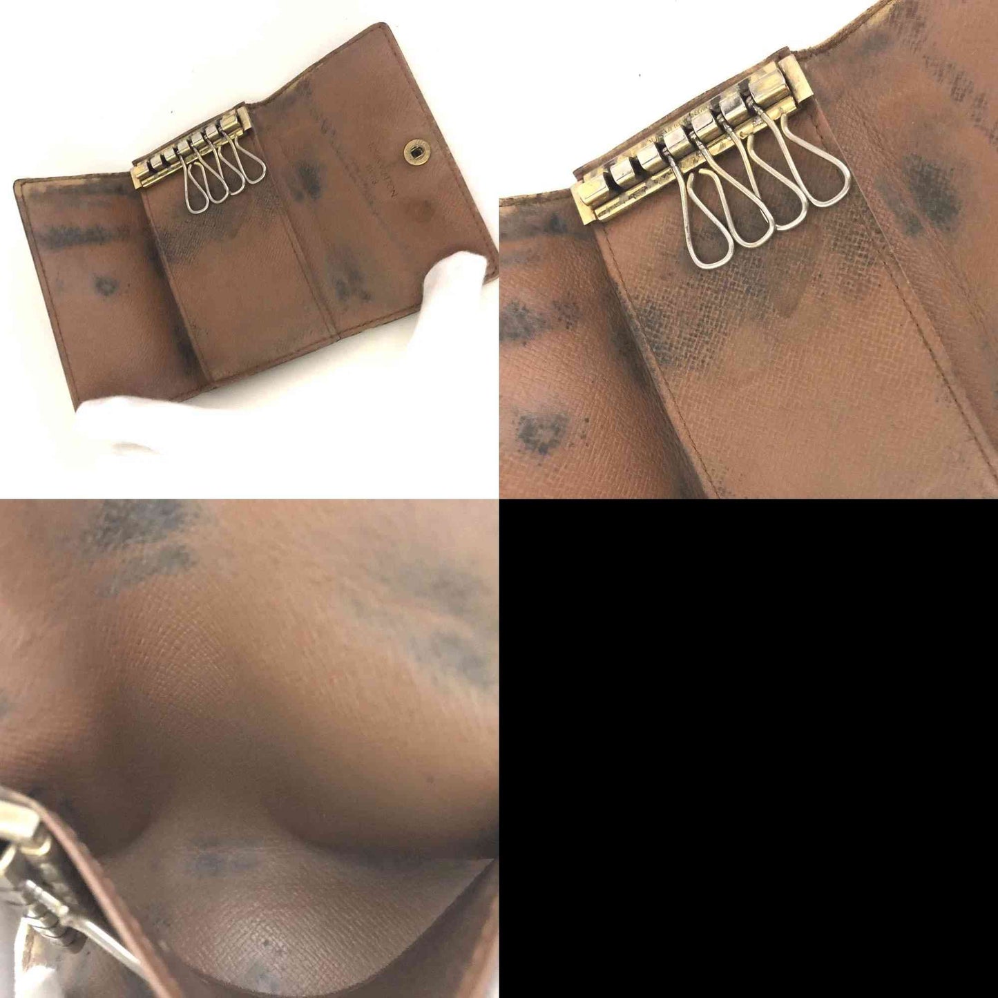 $345 1998 Louis Vuitton Monogram Multicles 6 Ring Key Case Brown TH0928