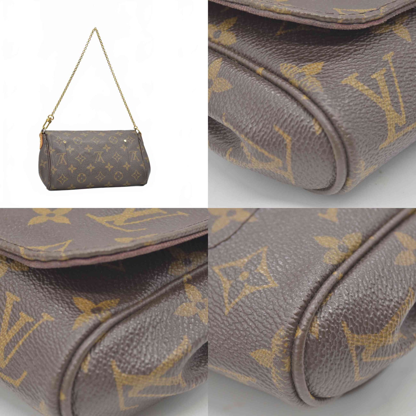 $1490 2015 Louis Vuitton  Monogram Favorite PM FL4145