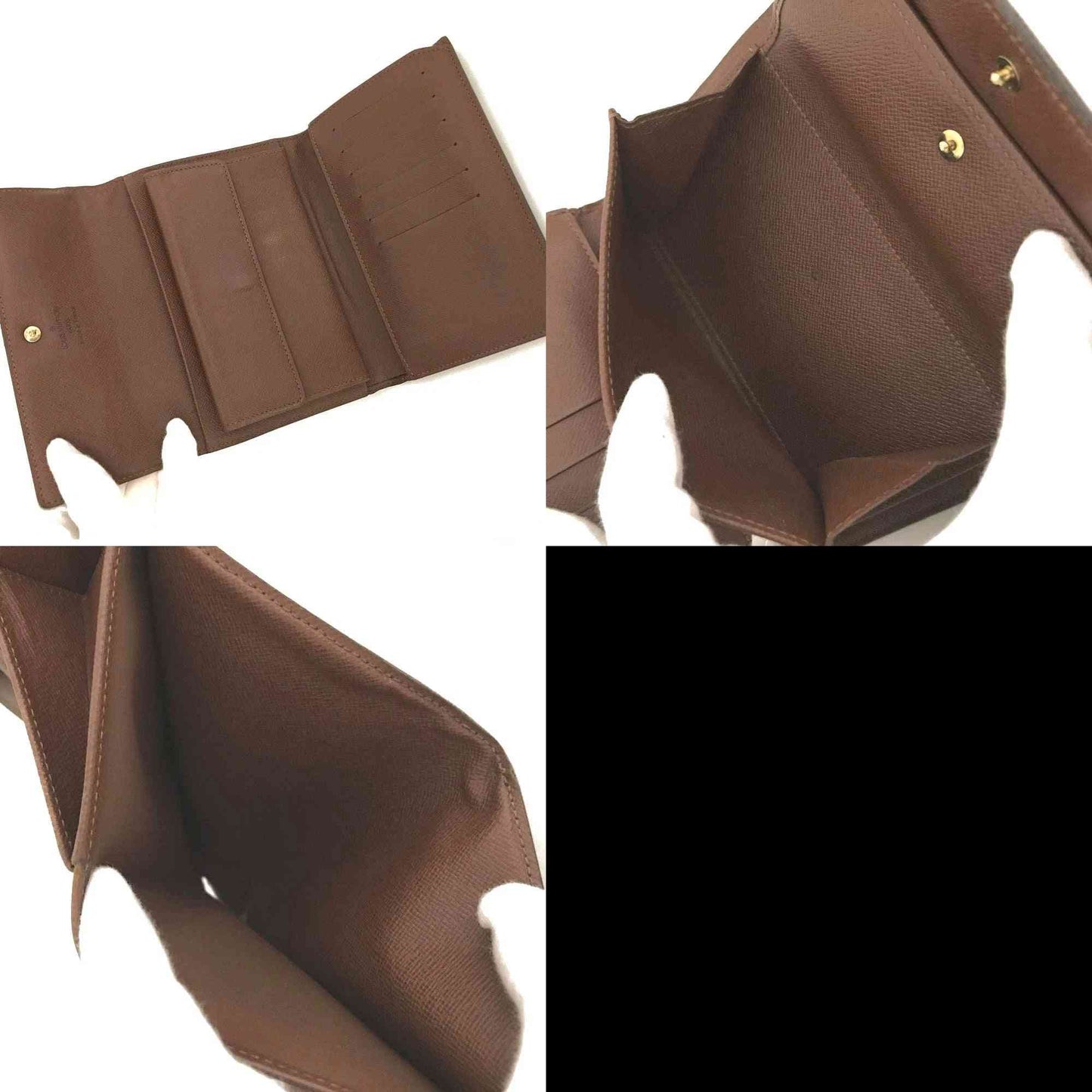 Louis Vuitton Monogram Porte Tresor SP0091Etui Papiers Trifold Wallet Brown