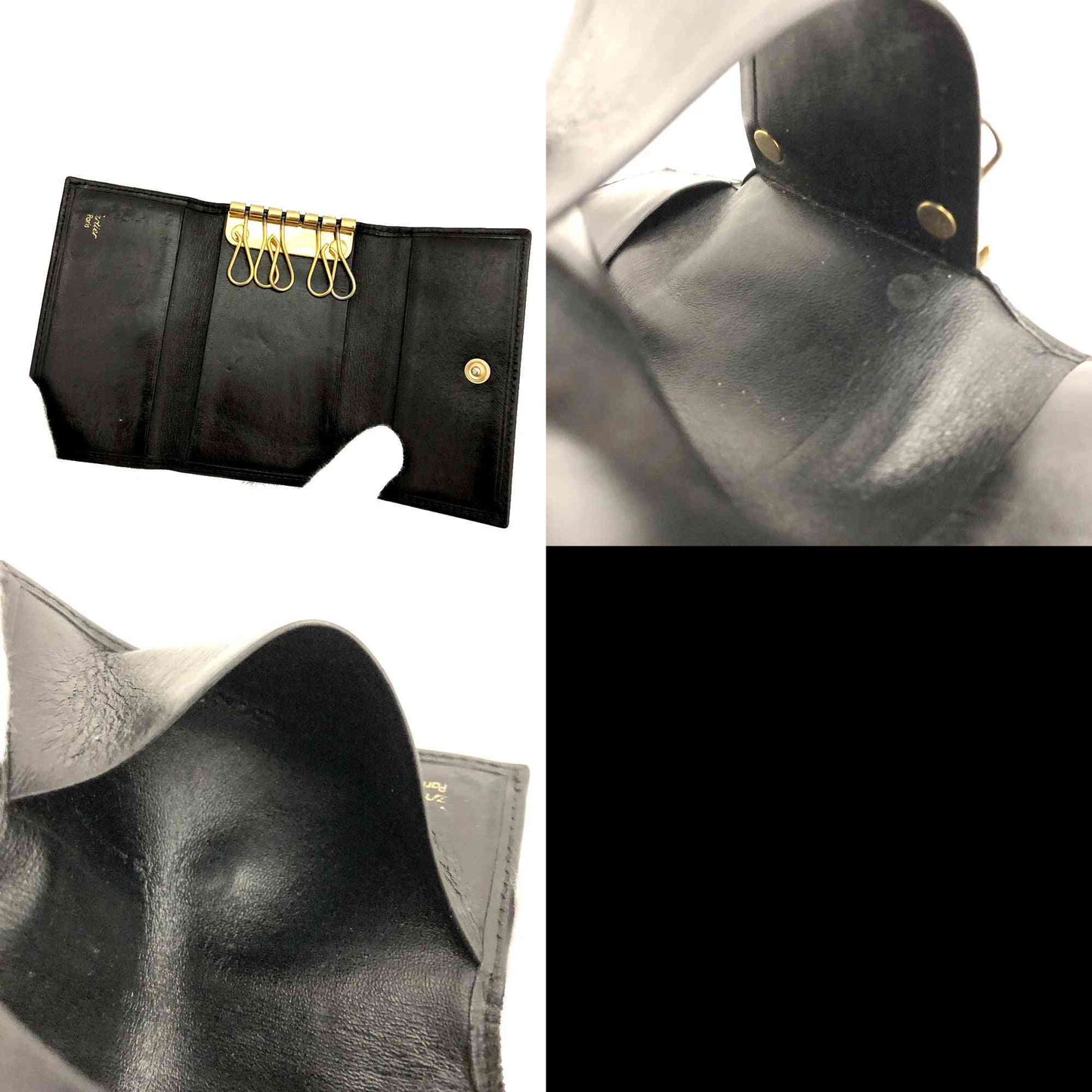 Pasha de Cartier Leather 6 Ring Key Case Black