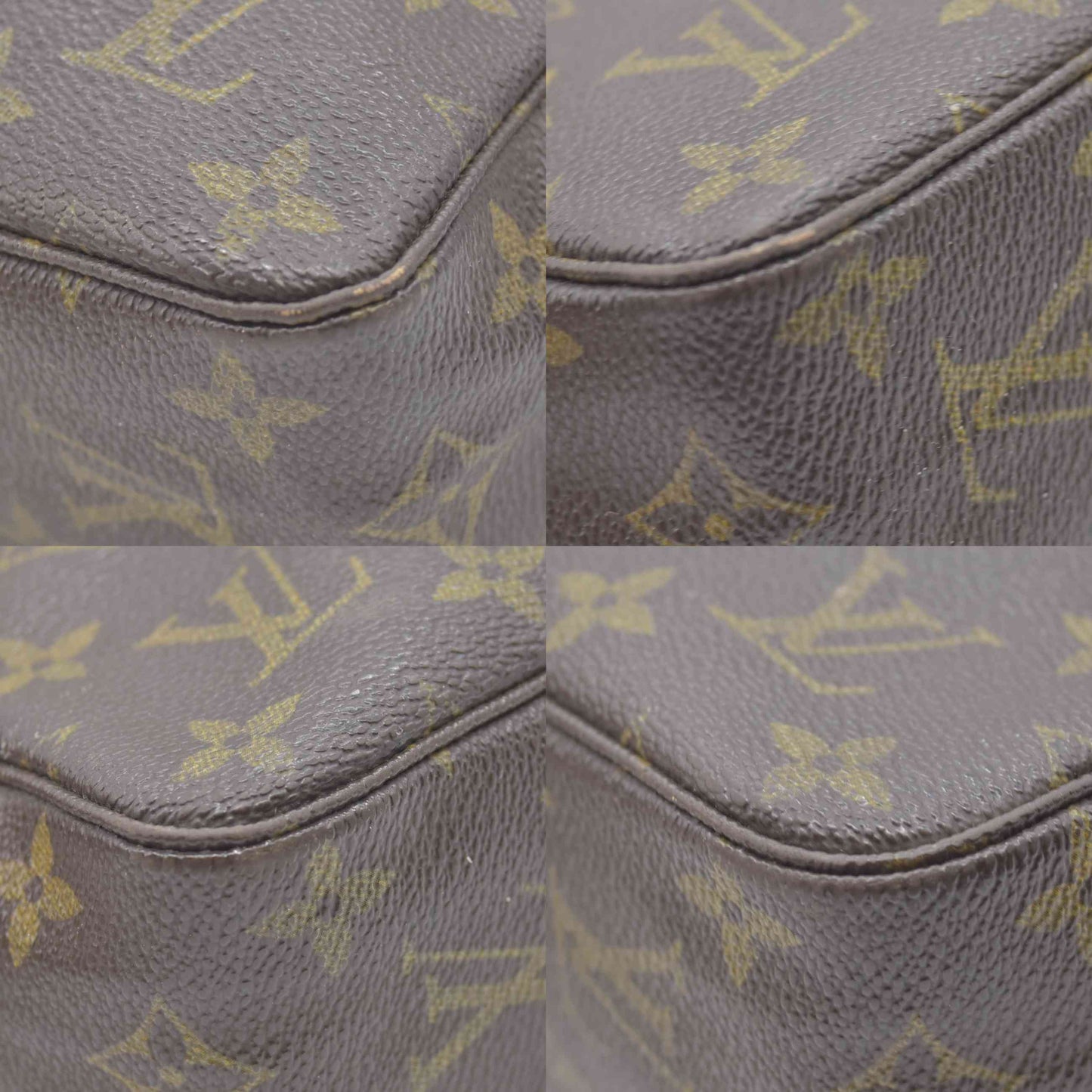 $600 1986 Louis Vuitton Monogram Trousse Toilette 23 Clutch Pouch Bag 861TH