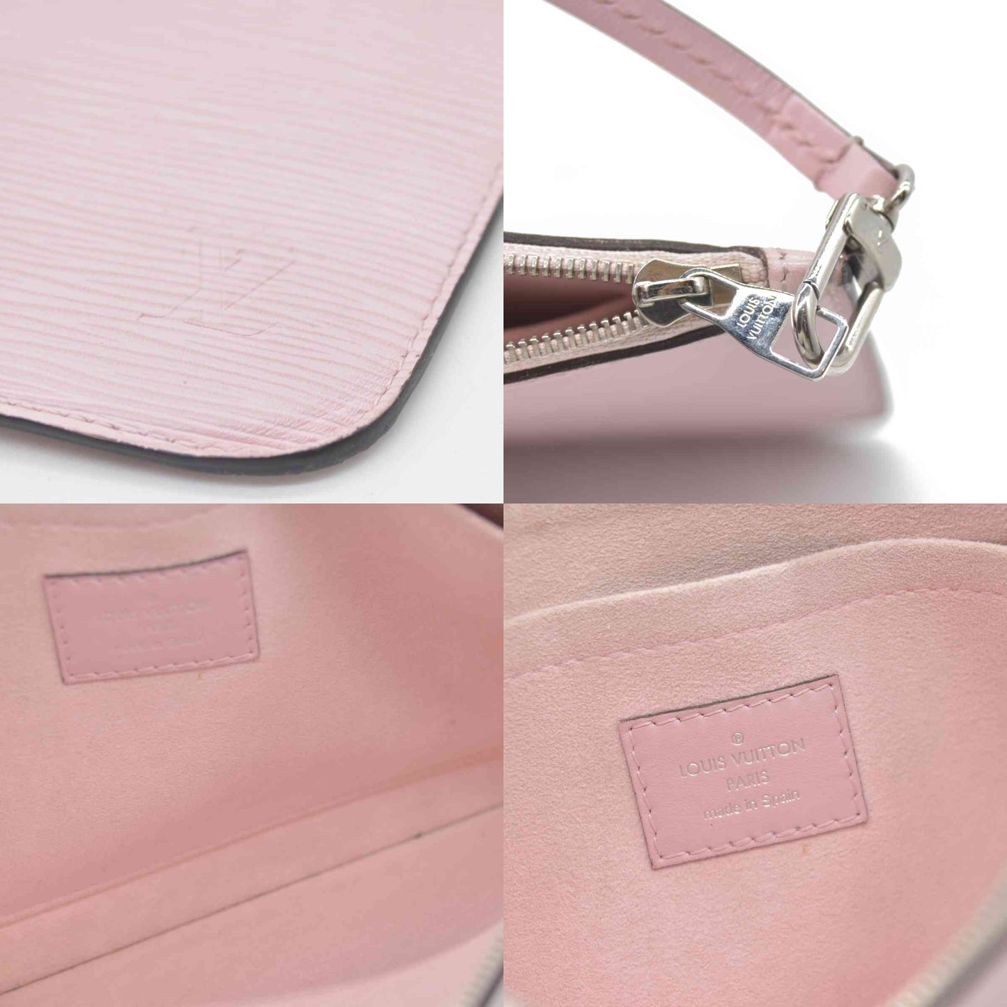 Louis Vuitton Epi Neverfull Pouch Rose Ballerine 2011