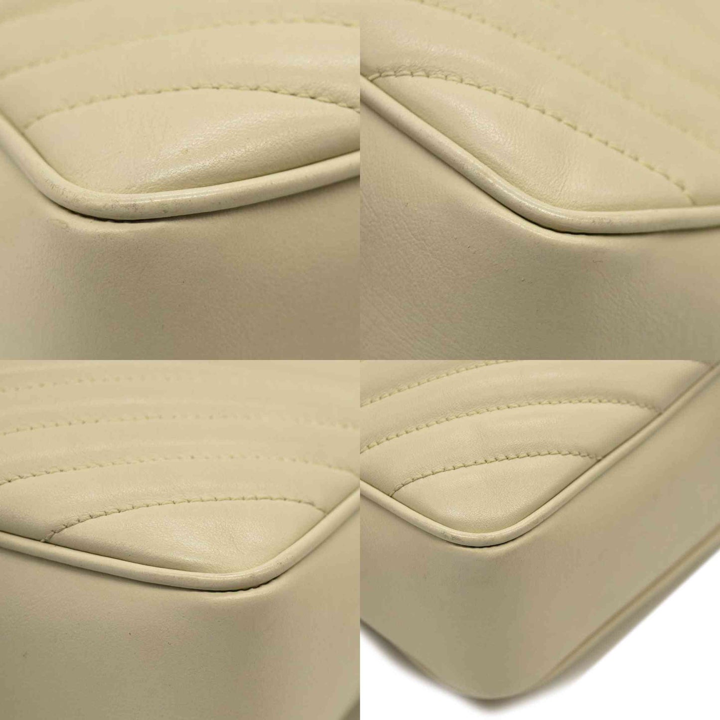 Saint Laurent  Calfskin Matelasse Monogram Lou Camera Bag Crema Soft