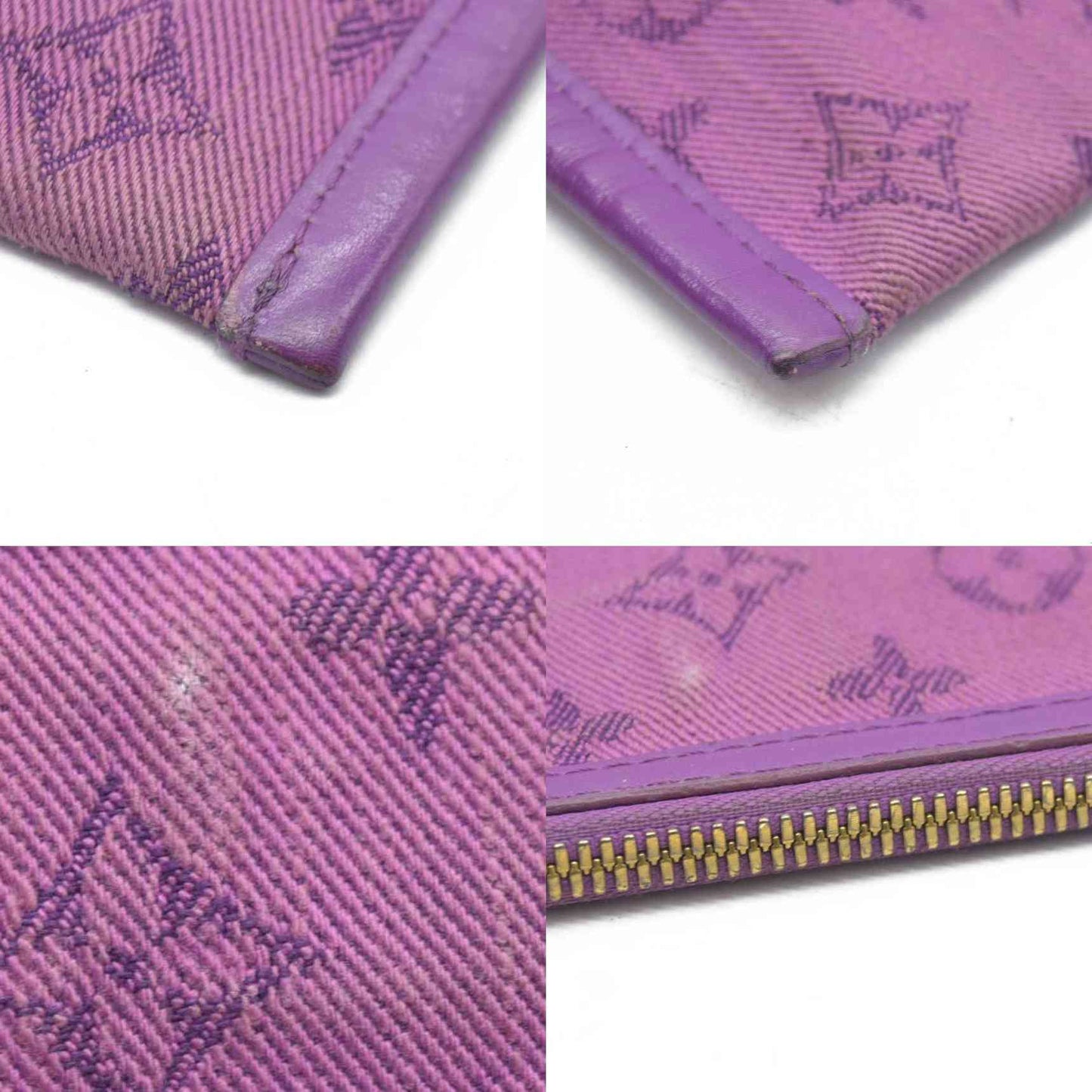 Louis Vuitton  Monogram Double Flat Messenger Marron Purple CA1199