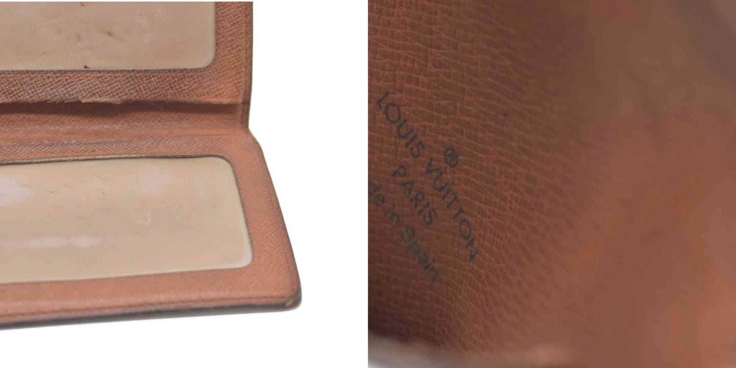 $350 Louis Vuitton CA0935 1995 Bifold Monogram Card Holder Pass Case