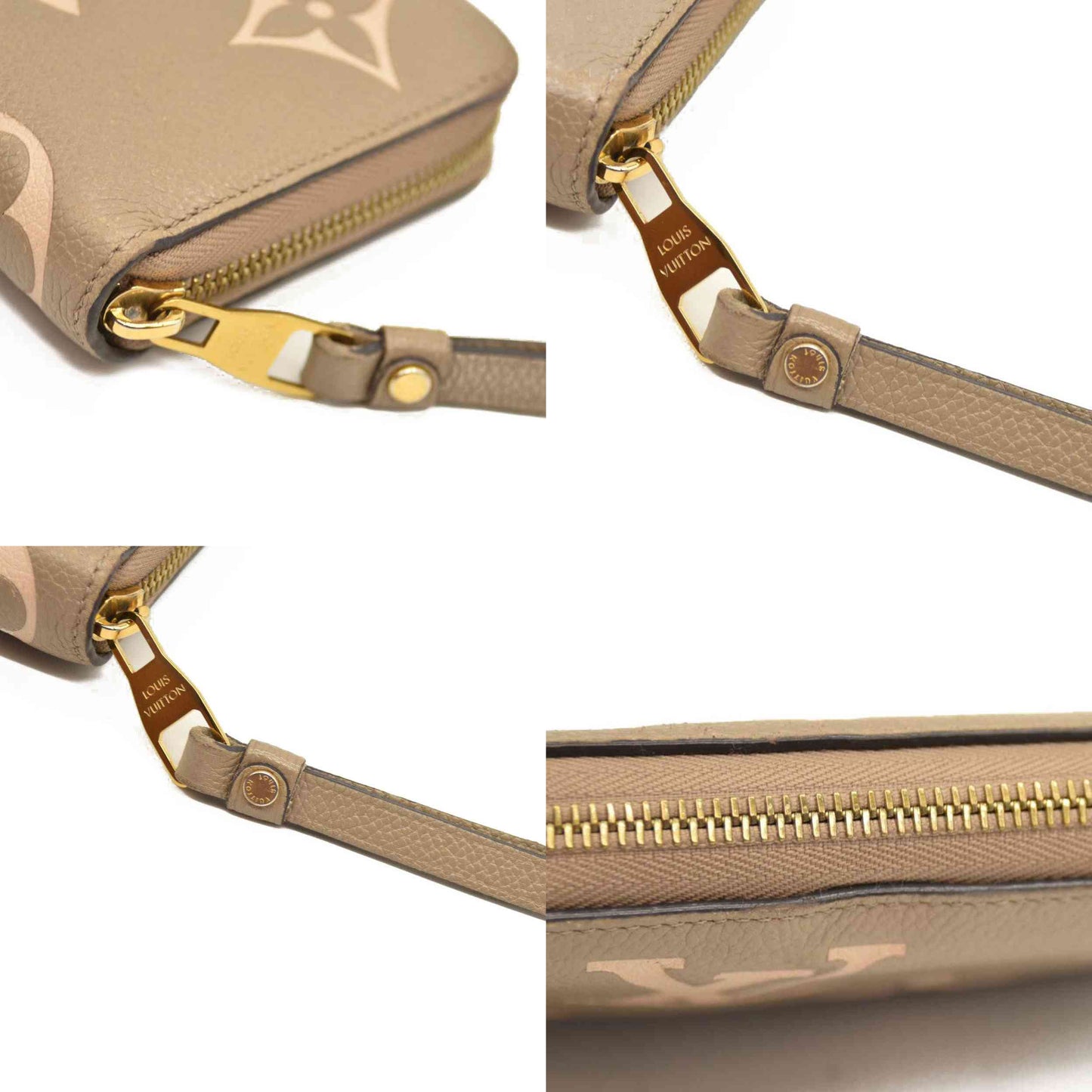 Louis Vuitton  Empreinte Monogram Giant Zippy Wallet Tourterelle Creme SP3220