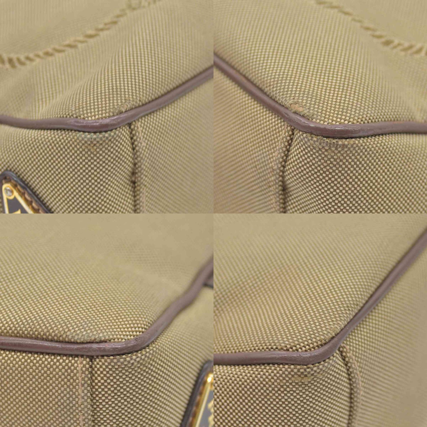 $1650 Prada Jacquard Logo Camera Bag Corda Bruciato