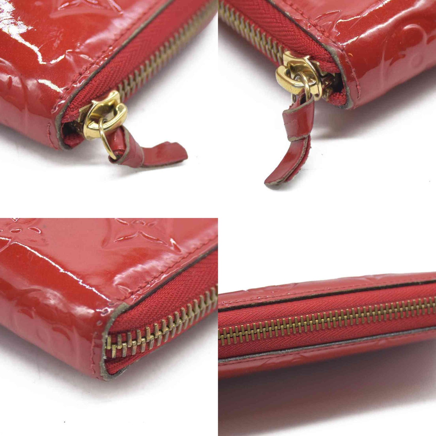 Louis Vuitton Monogram Verni Portefeiulle Clemence Zip Long Wallet MI2165