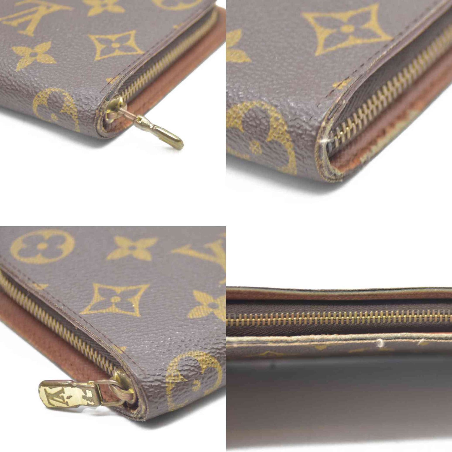 LOUIS VUITTON Monogram Porte Monnaie Zip Around Long Wallet CA1918