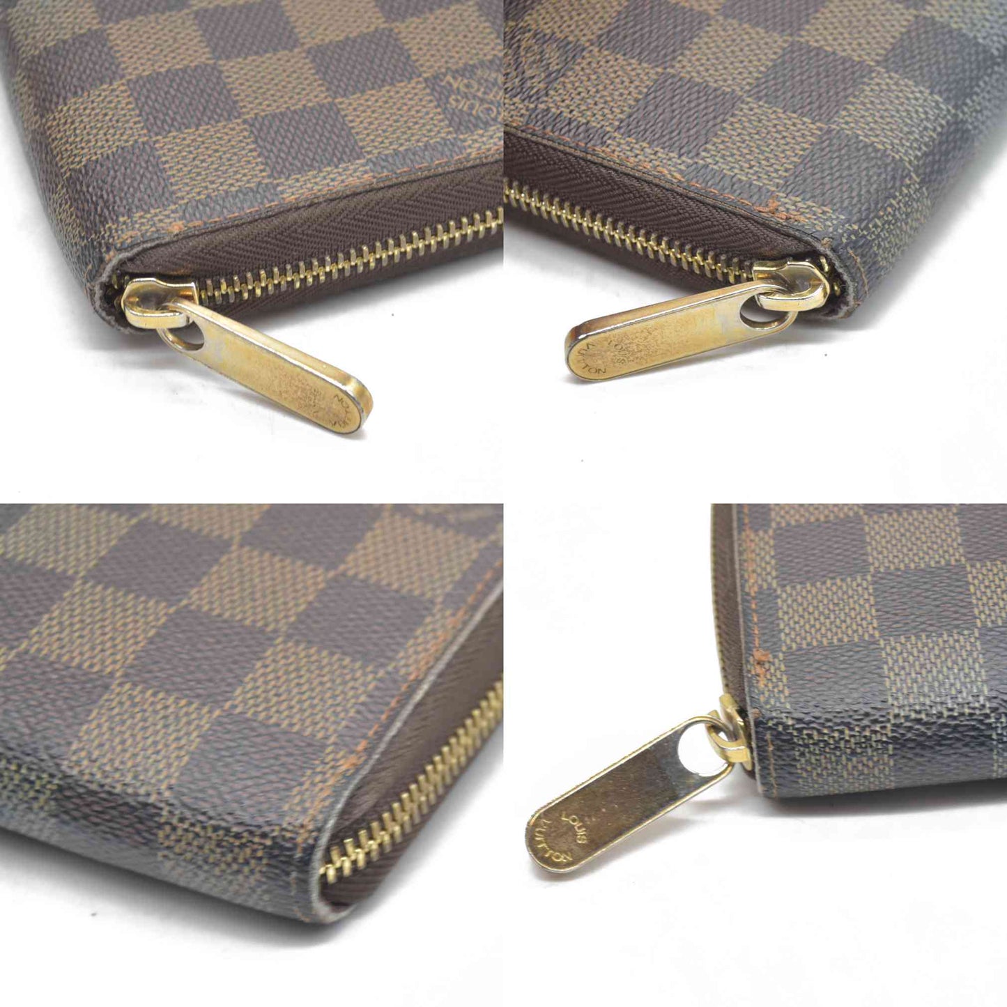 $915 Louis Vuitton Damier Ebene Zippy Wallet CONSIGNMENT VI4057 2007