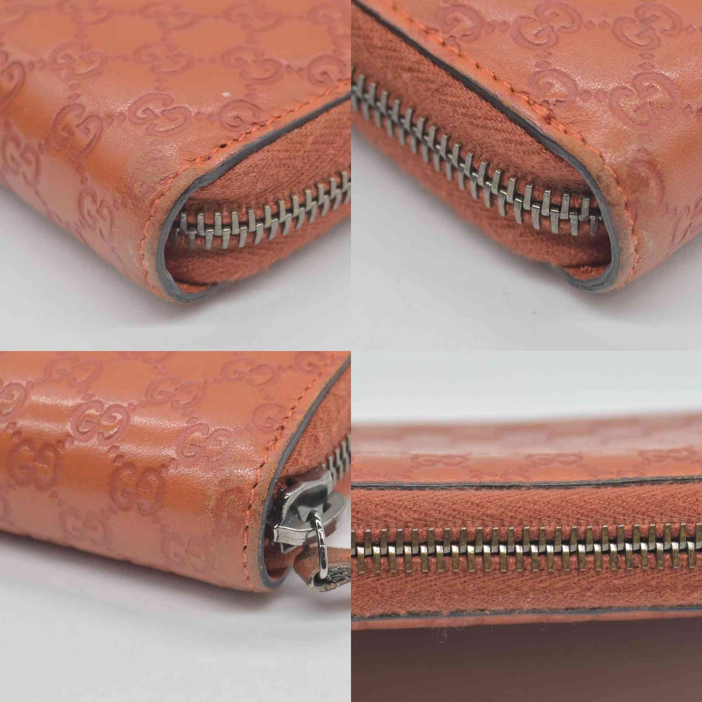 $720 Gucci Microguccissima Pattern Leather Zip Around Wallet CONSIGNMENT