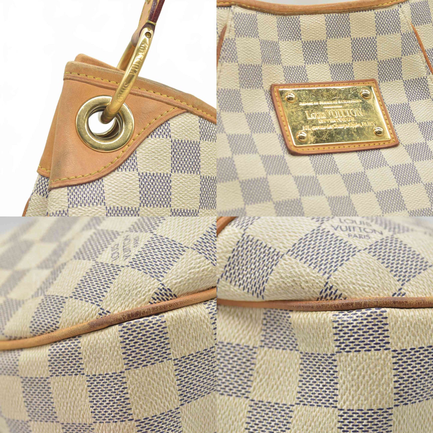 $1800 2008 Louis Vuitton Galliera PM Damier Azur MI4038