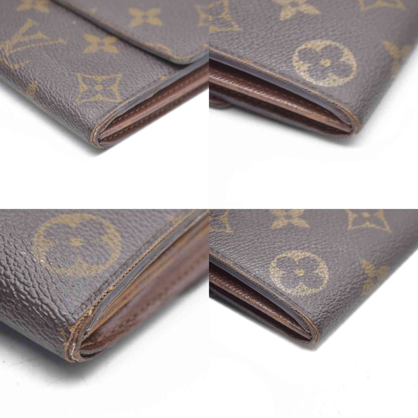 AUCTION $725 Louis Vuitton Monogram Portefeiulle Sarah Long Bifold Wallet Brown MI0096