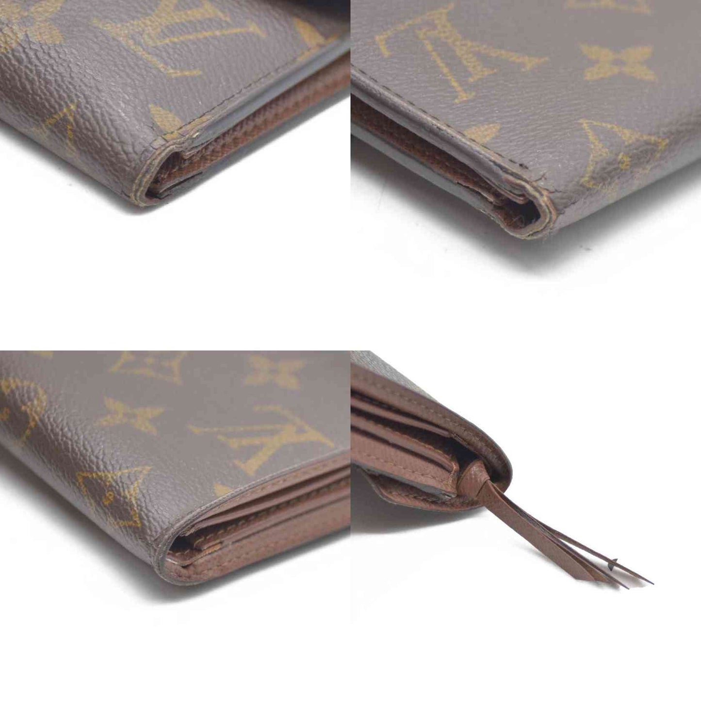 Louis Vuitton Monogram Portefeuille Victorine Trifold Wallet Brown