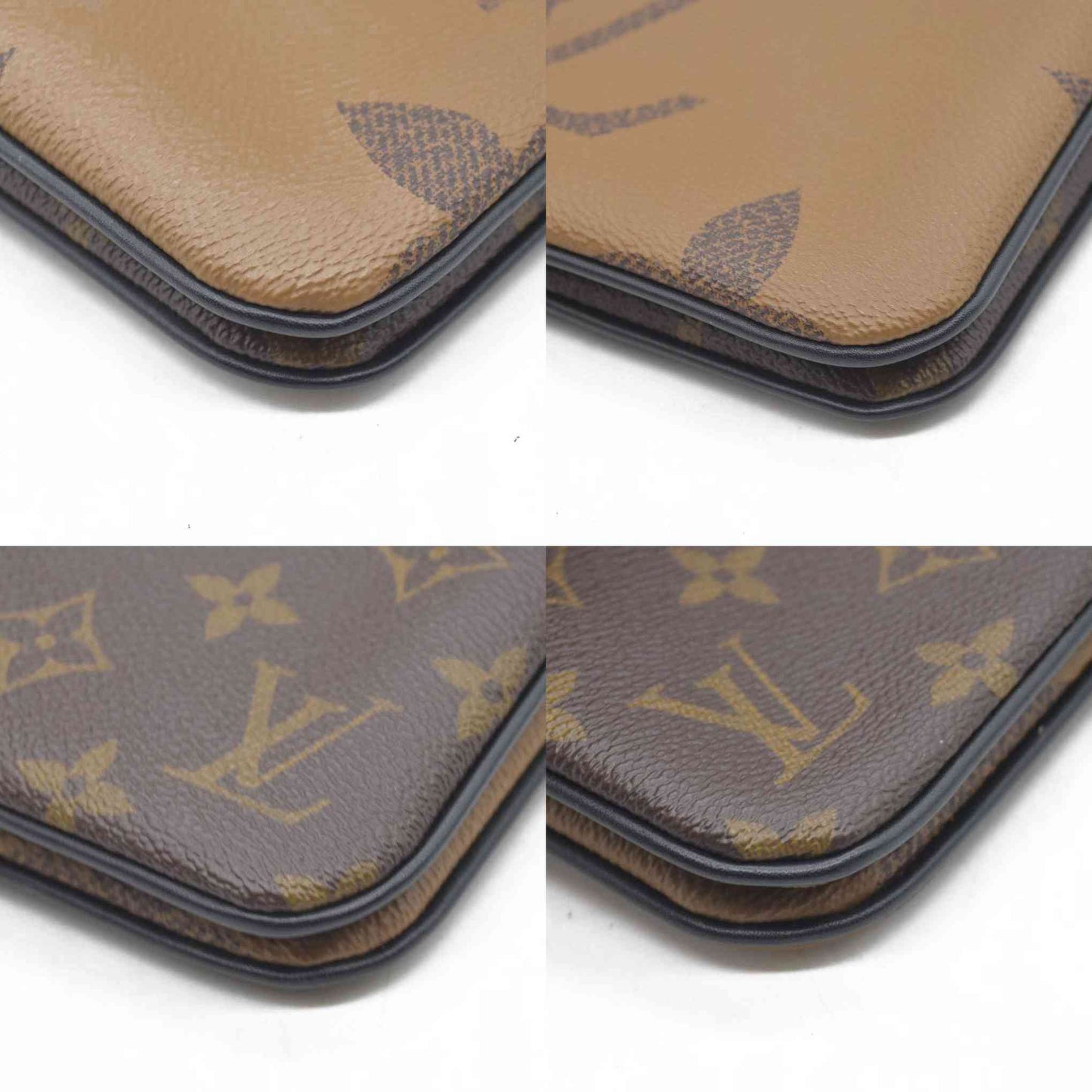 $1420 Louis Vuitton Reverse Monogram Giant Double Zip Pochette CONSIGNMENT