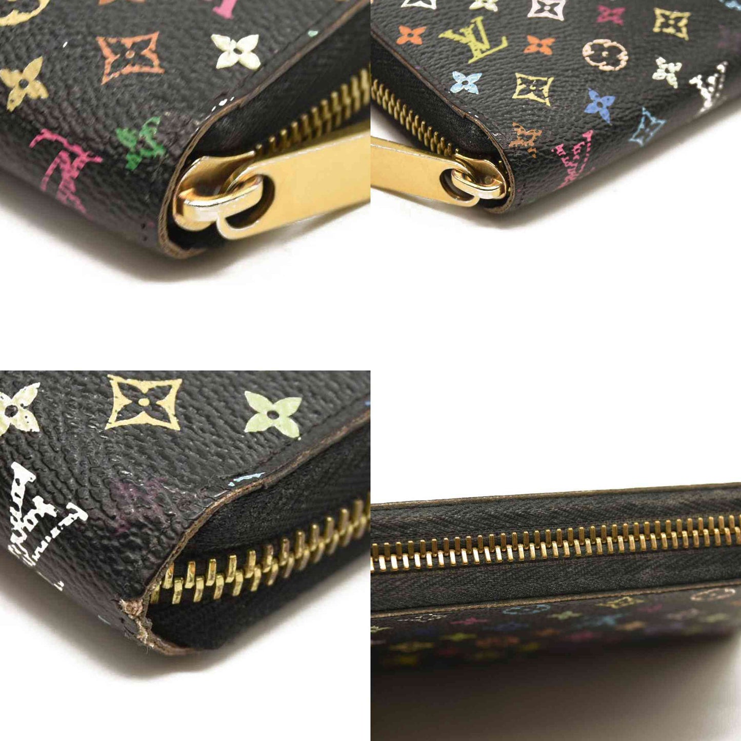 Louis Vuitton  Monogram Murakami Zippy Wallet Black Violet CA1162