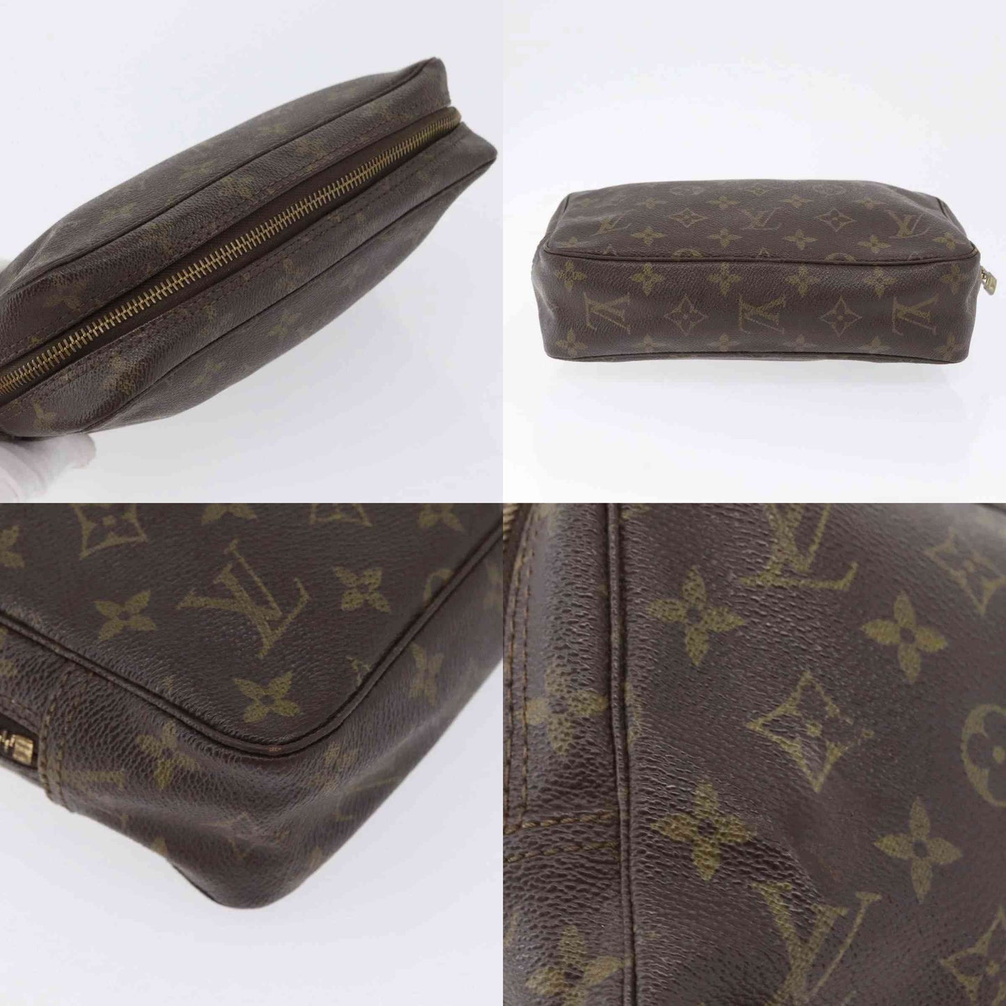 $600 1984 LOUIS VUITTON Monogram Trousse Toilette 23 Clutch Bag 841