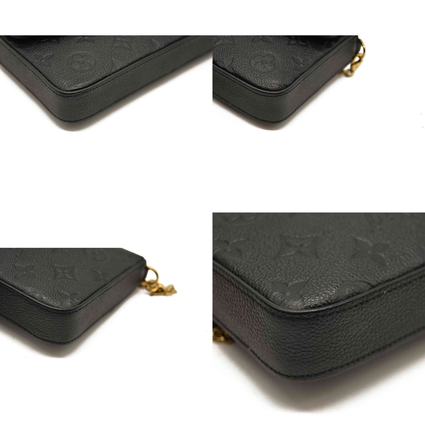 Louis Vuitton  Empreinte Pochette Felicie Chain Wallet Black