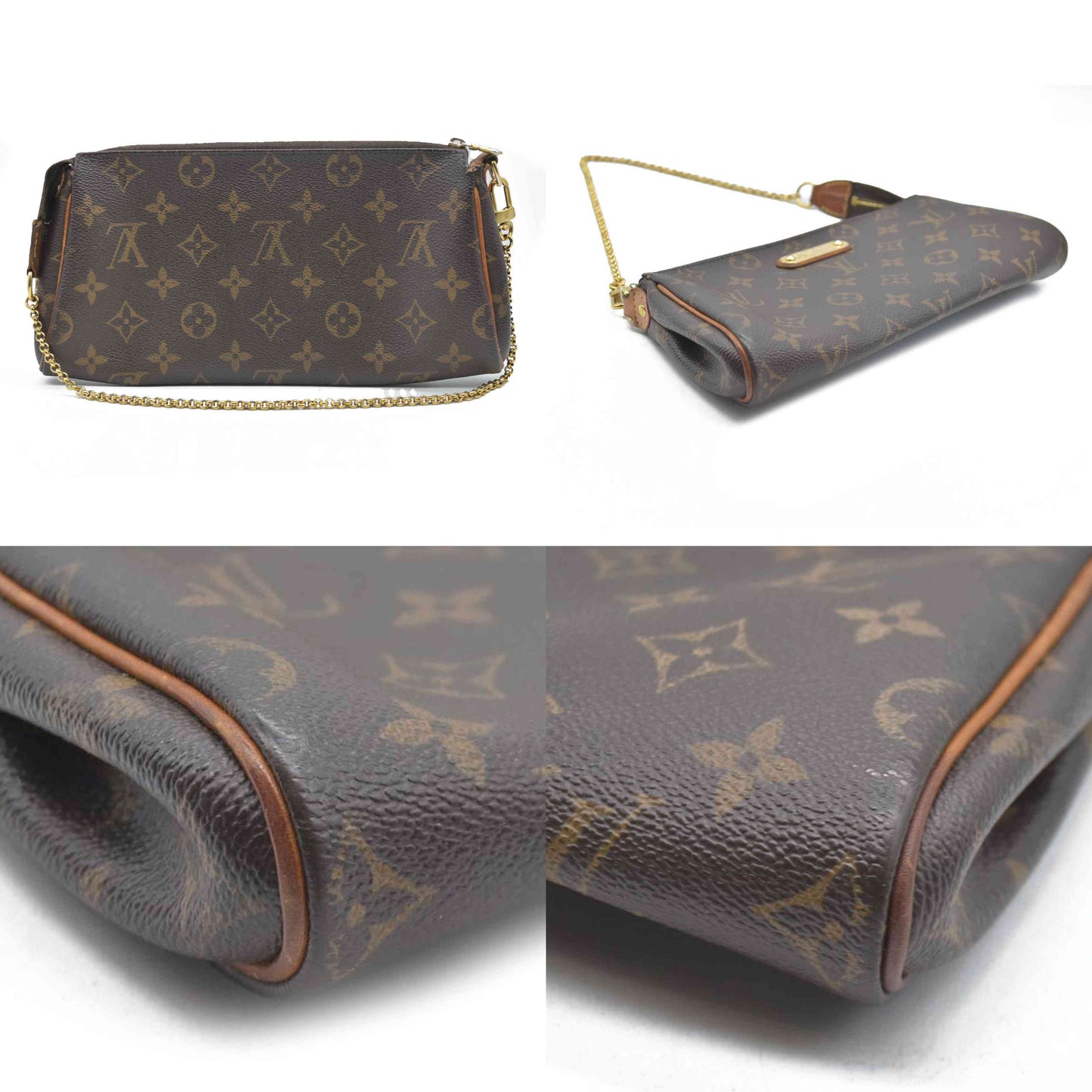 $1460 Louis Vuitton LV Monogram Eva Pochette