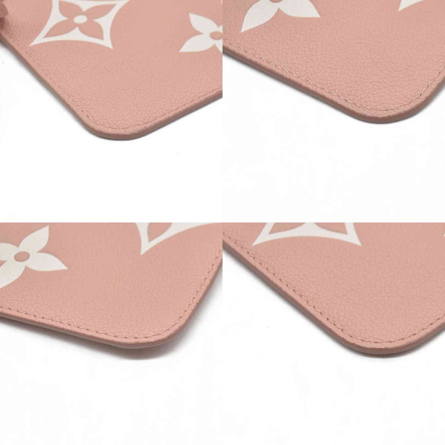 $1200 Louis Vuitton Empreinte Monogram Giant Neverfull MM Pochette Rose Trianon Pink
