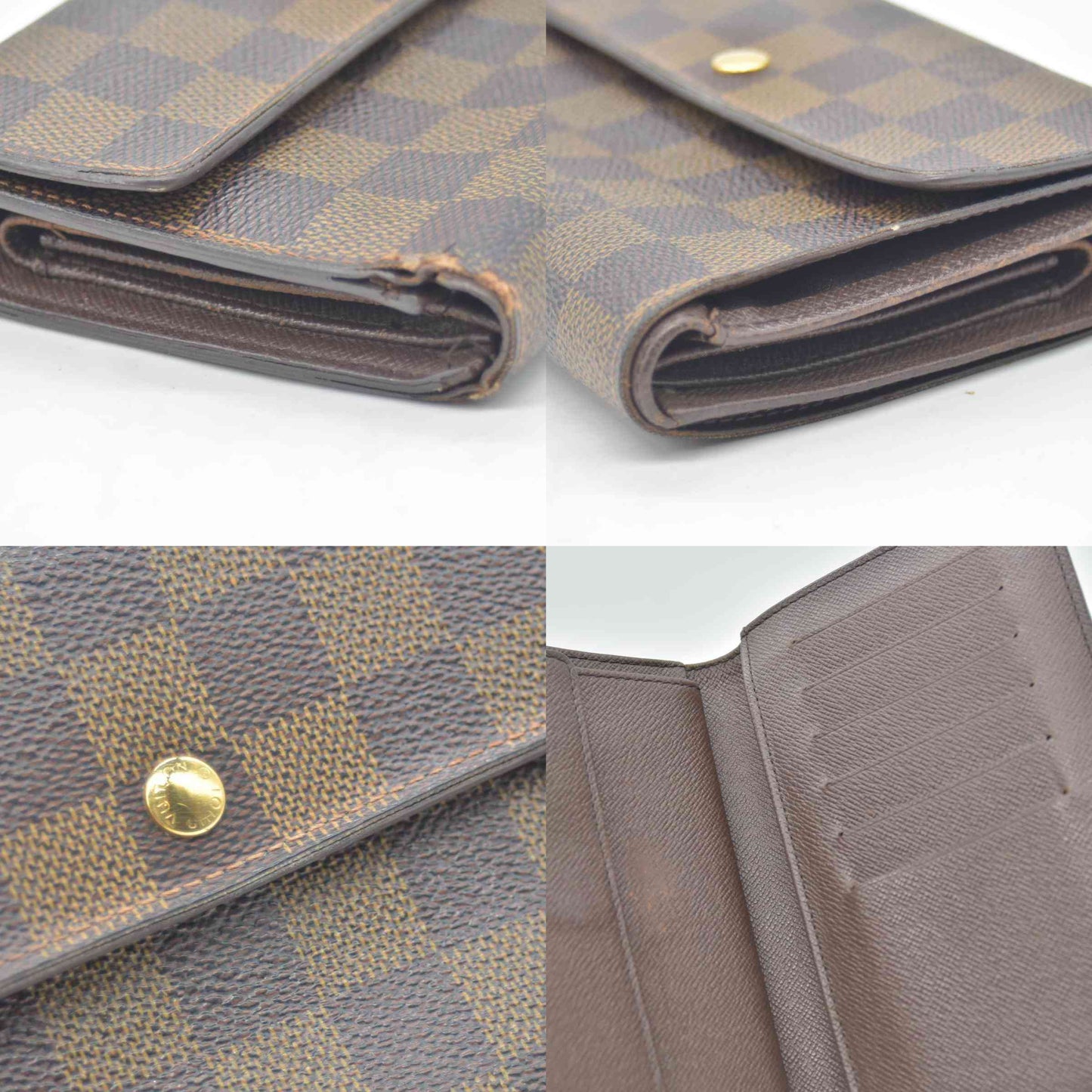 Louis Vuitton Porte Tresor Etui Papier Wallet Damier Ebene CONSIGNMENT