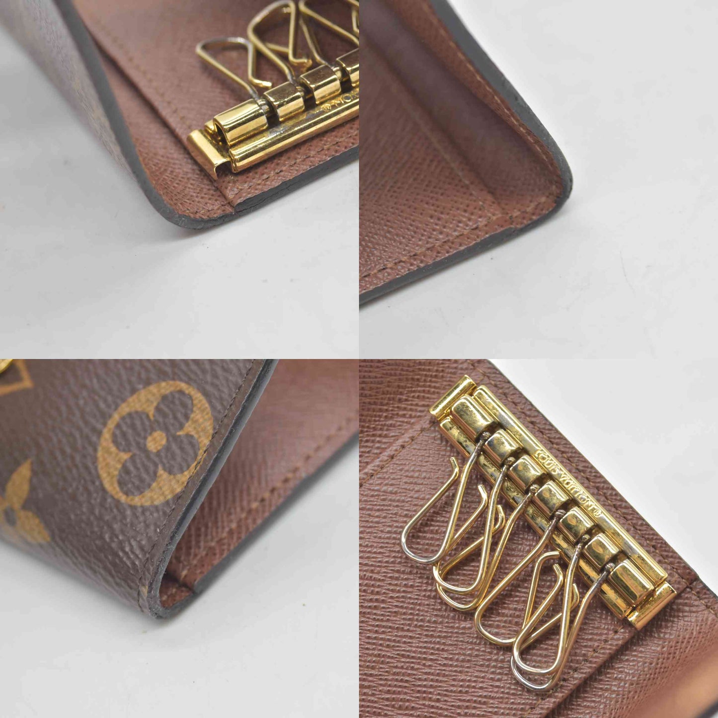 $355 Louis Vuitton Monogram Multicles 6 Ring Key Case Brown CT0169