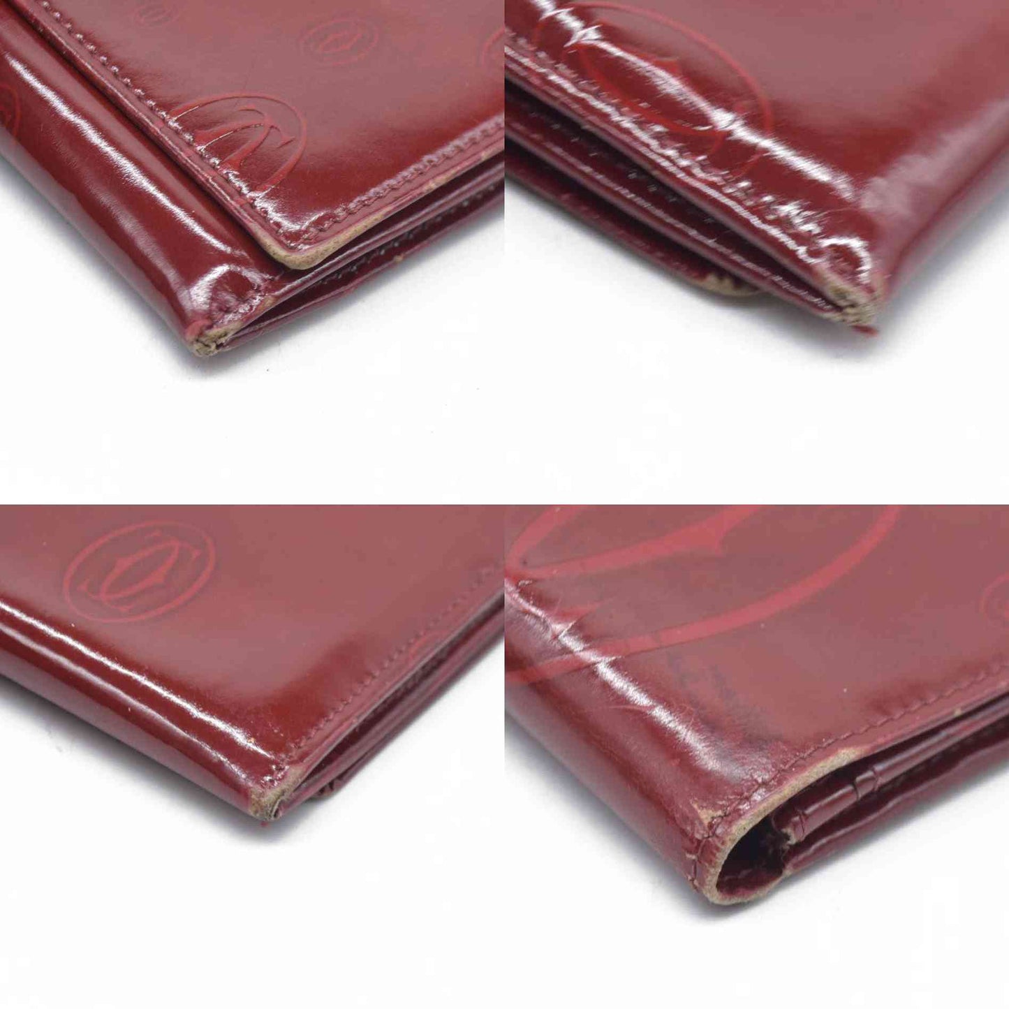 Cartier Patent Leather Continental Wallet