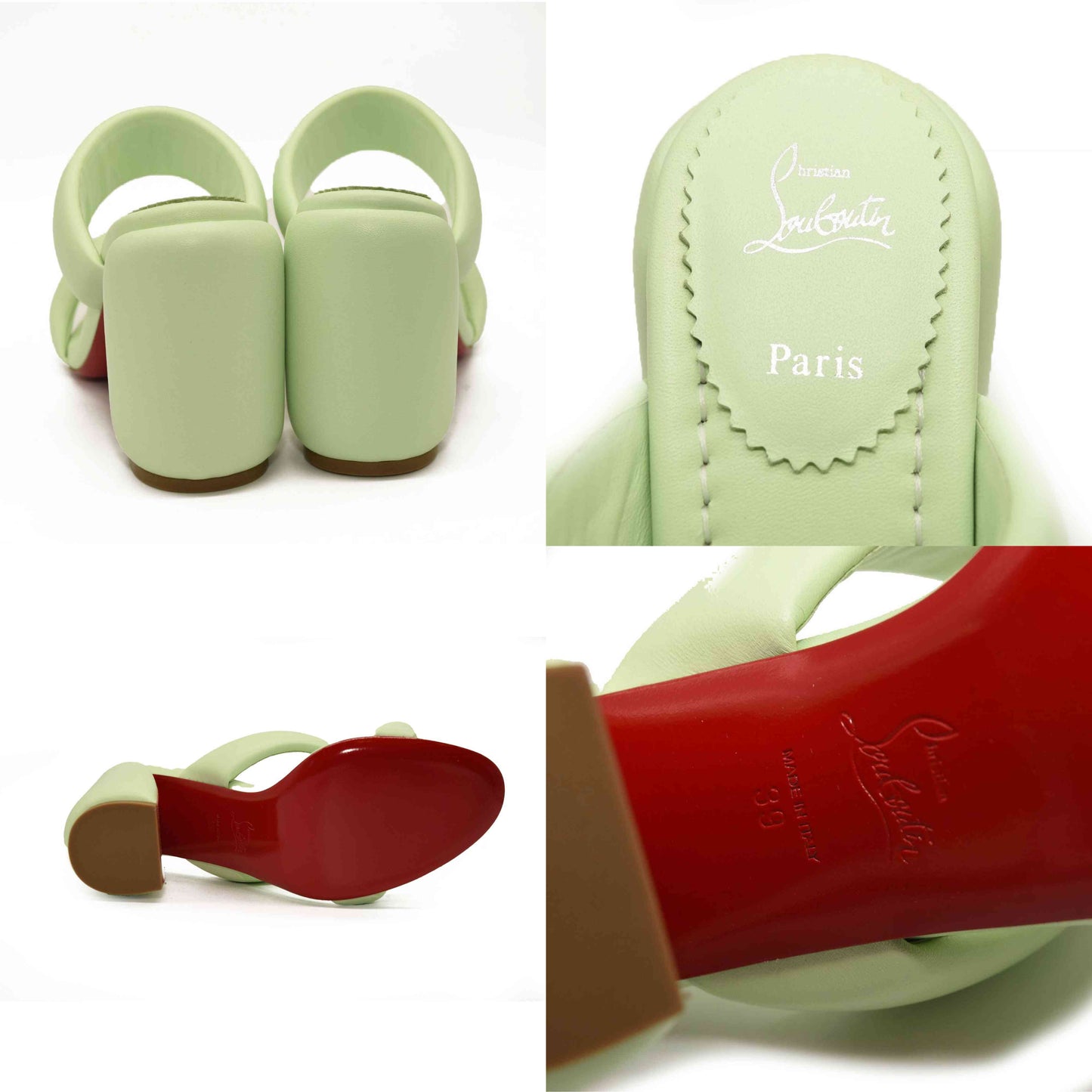 Green Women's Christian Louboutin Inflama Sab Sandals US 8.5