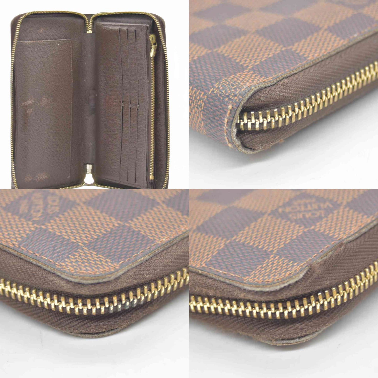 $940 Louis Vuitton Damier Ebene Zippy Wallet CA2142 CONSIGNMENT