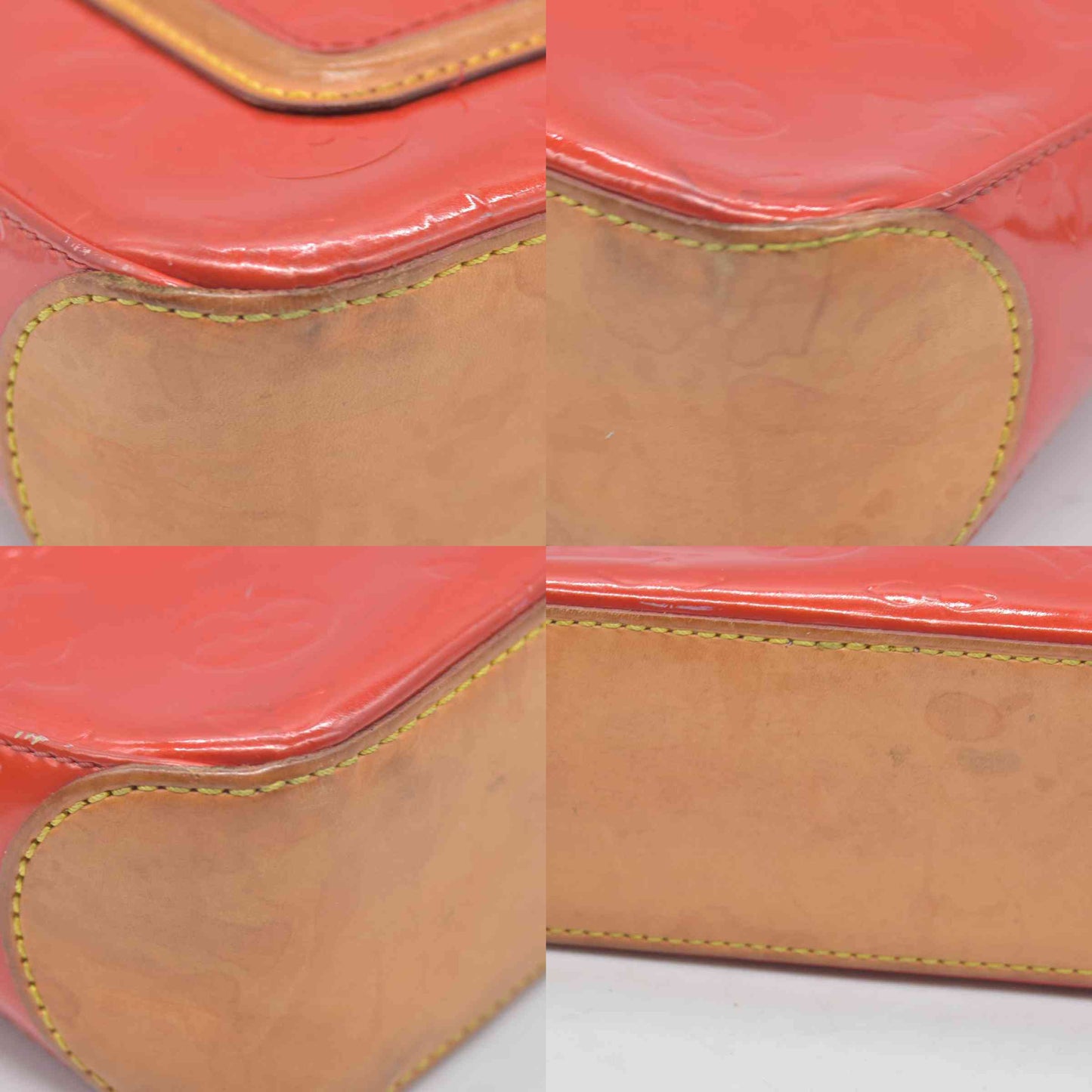 $810 2004 Louis Vuitton Vernis Mallory Square Pink CA1014