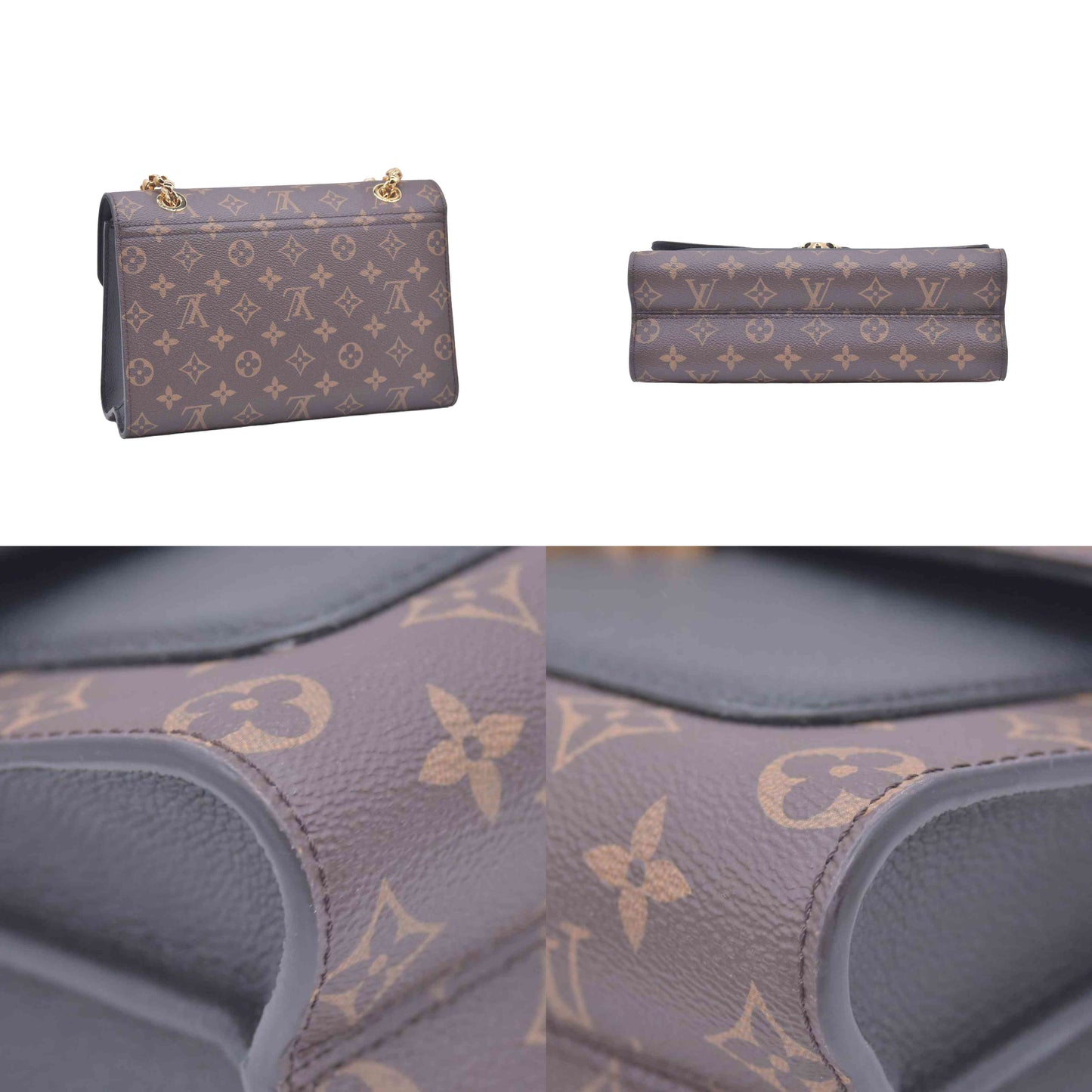 $2830 2018 Louis Vuitton Monogram Victoire Black CA4138
