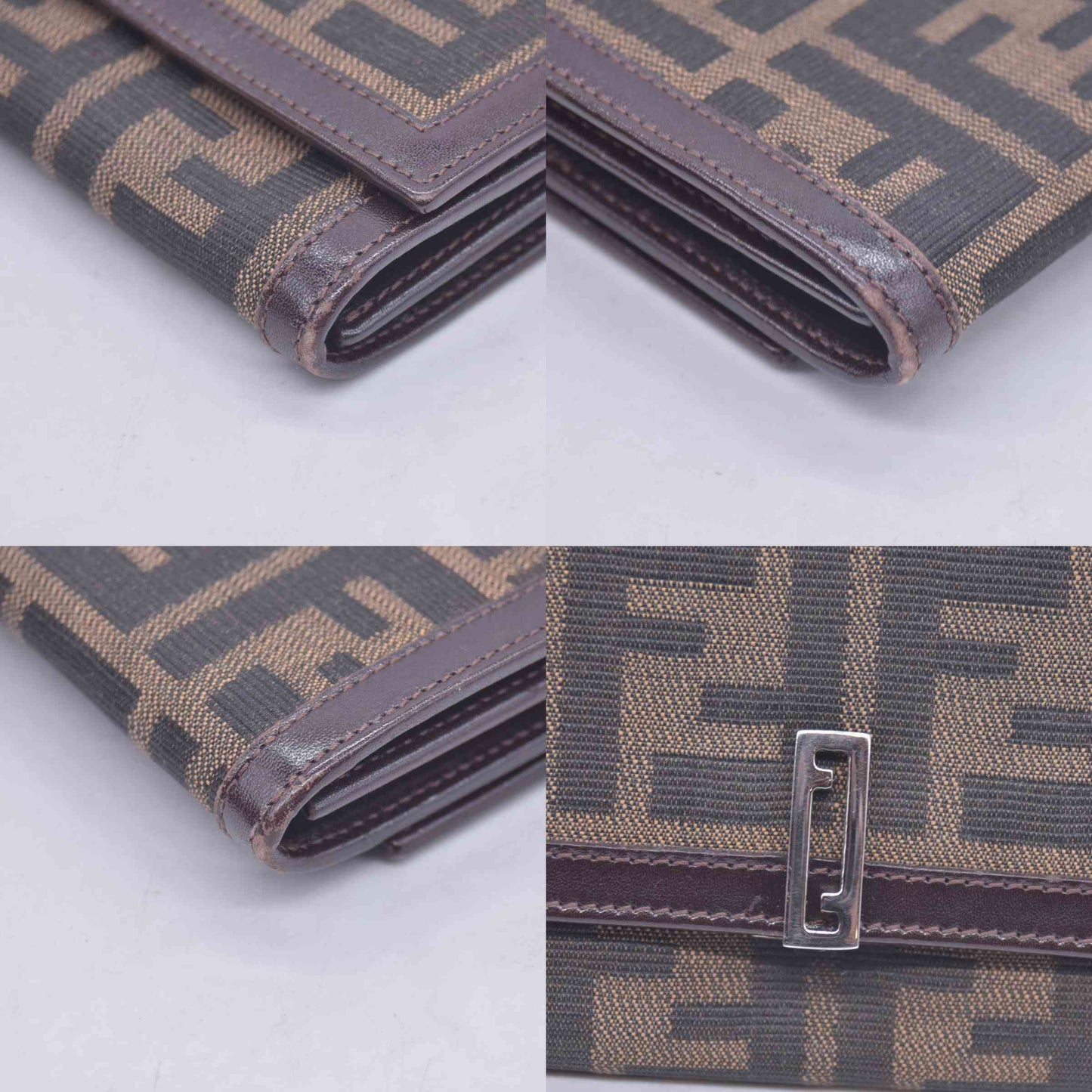 Fendi Fendi Tobacco Zucca Canvas Vintage Flap Wallet CONSIGNMENT