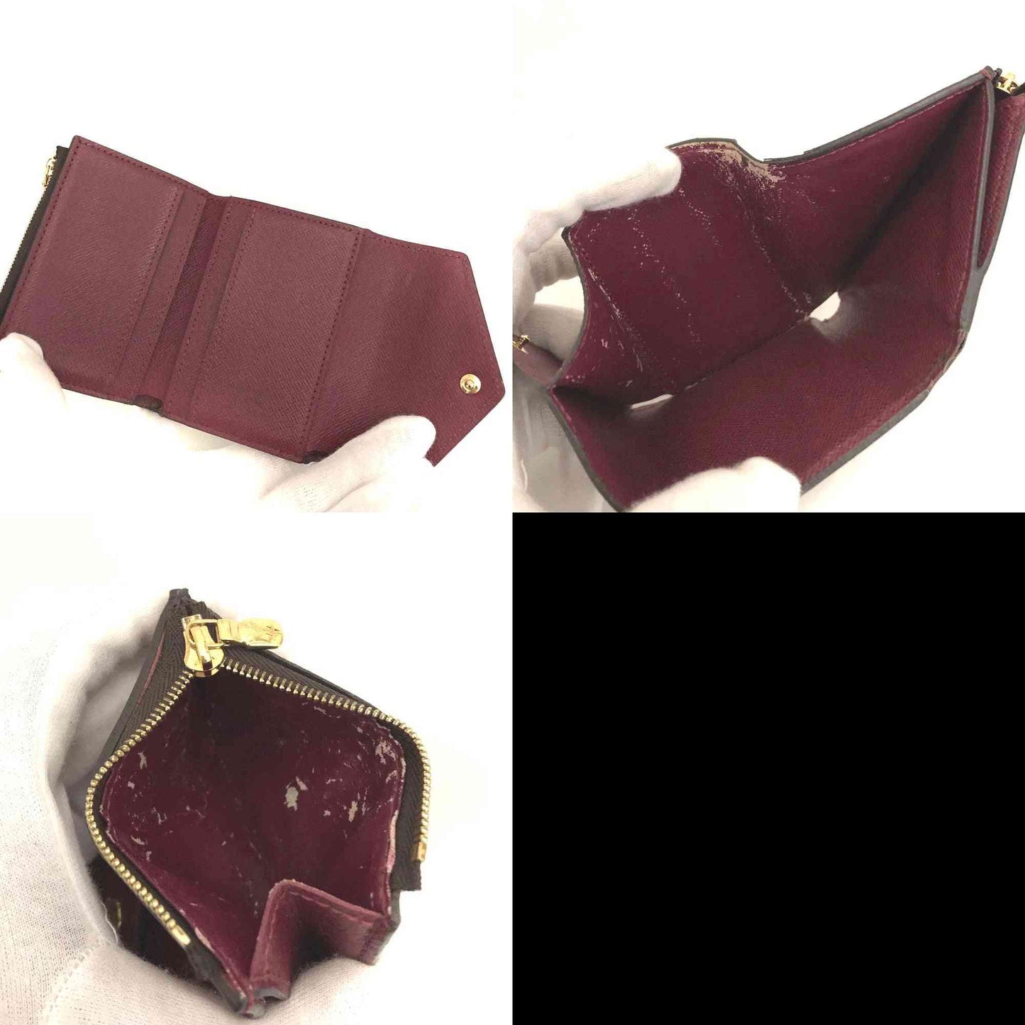 $675 2020 Louis Vuitton Monogram Portefeuille Zoe Mini Trifold Wallet MI3260