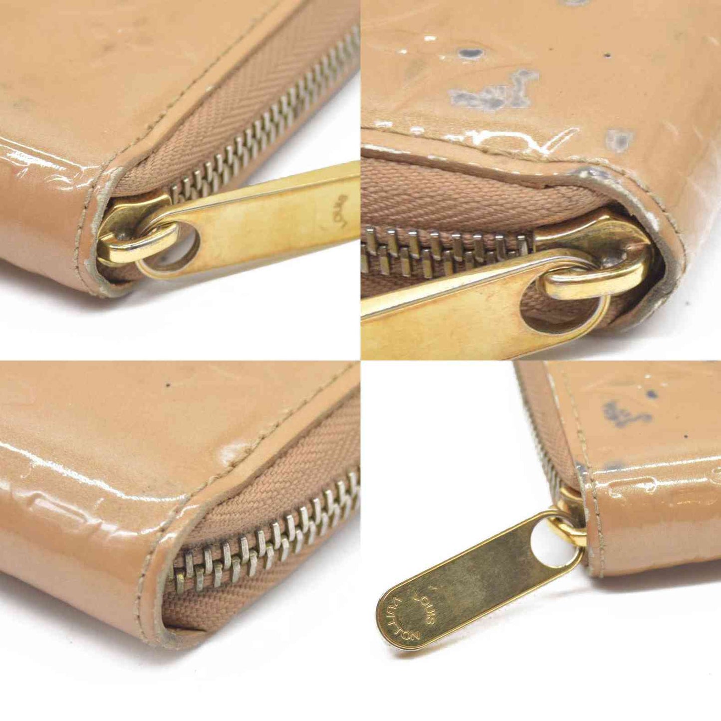 $840 Louis Vuitton Monogram Vernis Zippy Zip Around Long Wallet CA0036