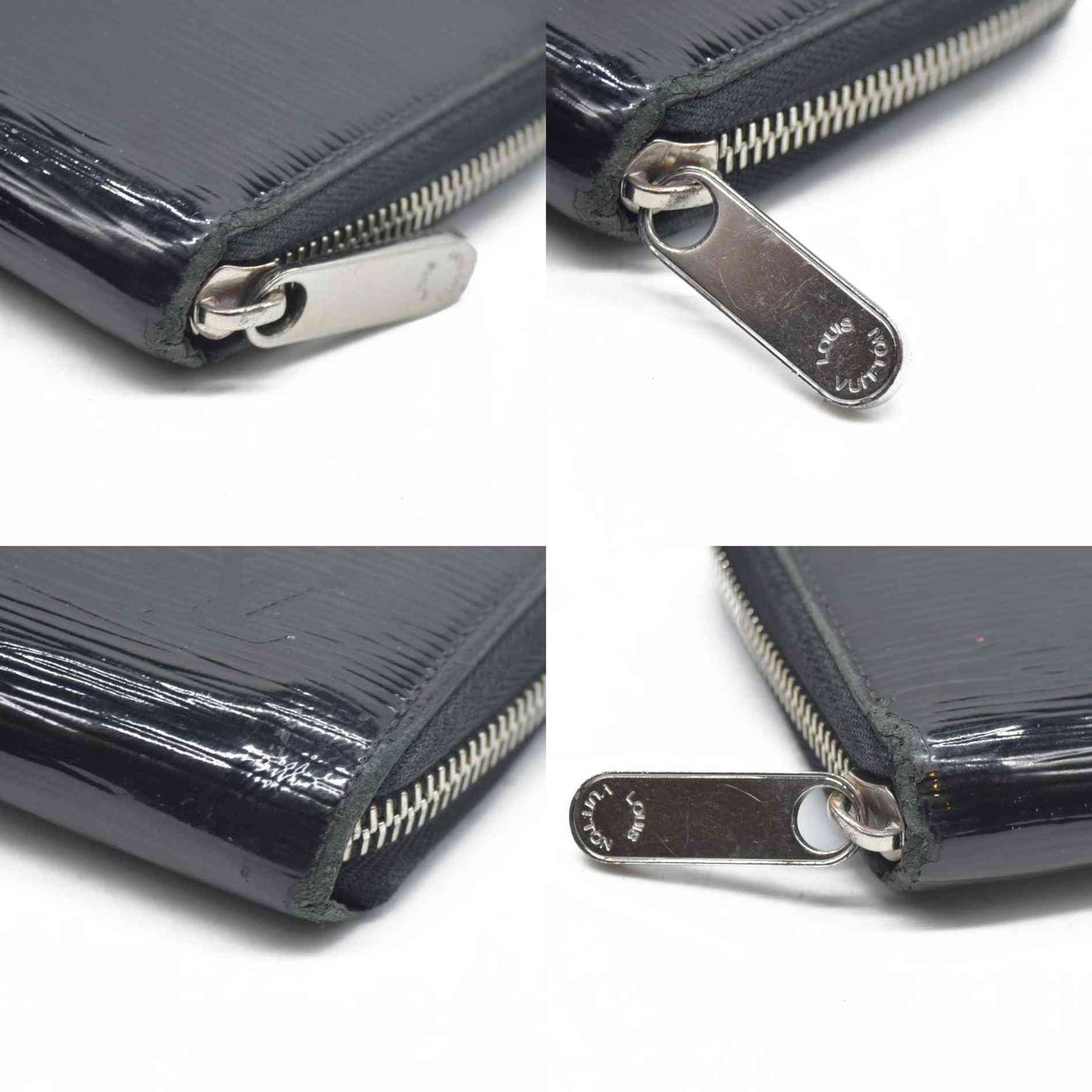 $1100 Louis Vuitton  Epi Electric Zippy Wallet Black