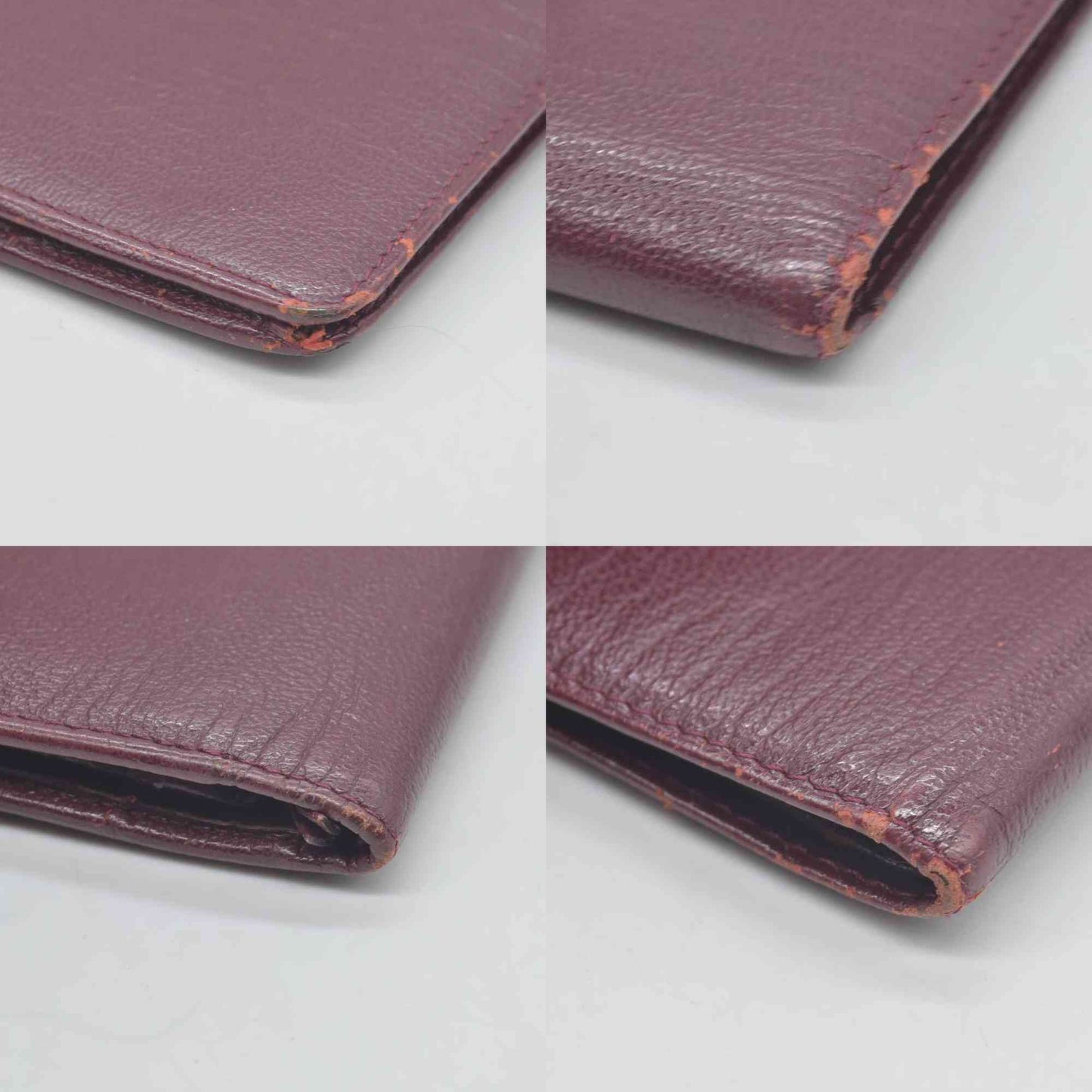 $925 Chanel  Interlocking CC Logo Wallet Burgundy CONSIGNMENT