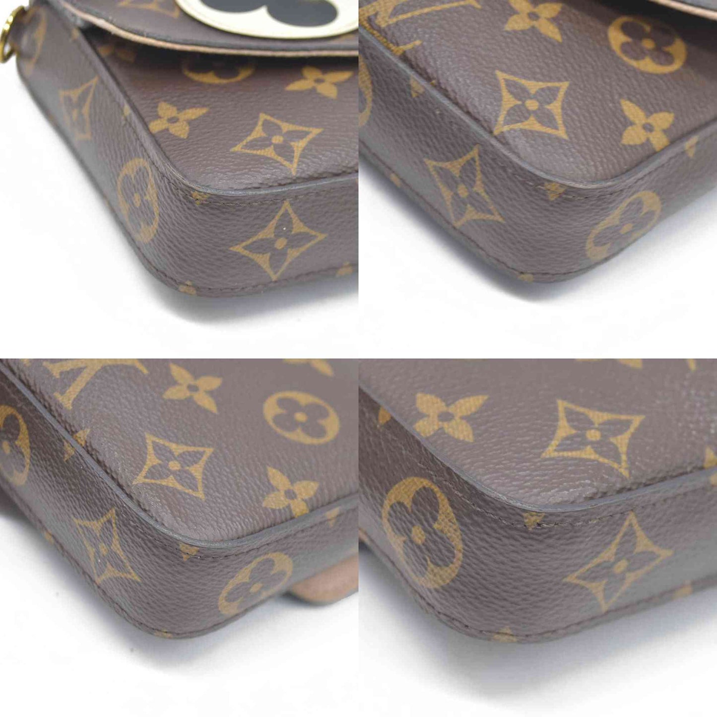 $2350 Louis Vuitton  Monogram Valentine Dog Pochette Felicie Chain Wallet