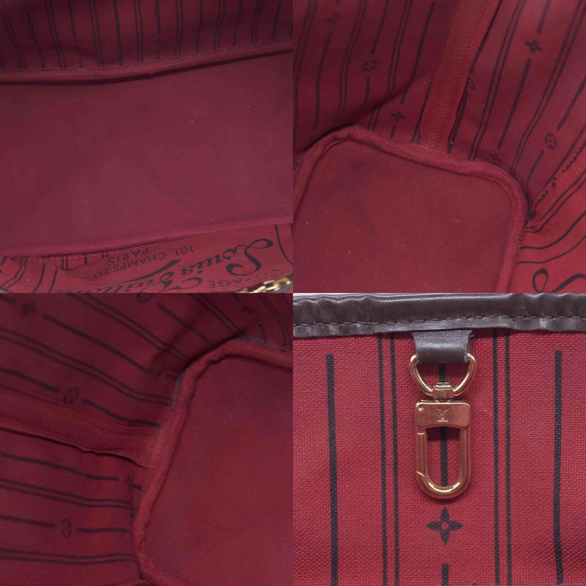 $2160 2008 Louis Vuitton Damier Ebene Neverfull PM  Tote Bag Handbag MB1048