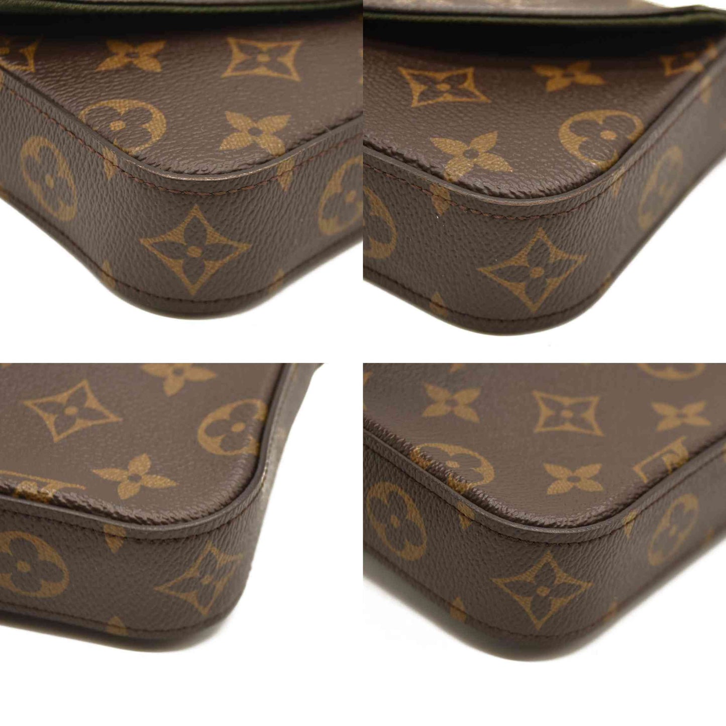 RFID Louis Vuitton  Monogram Felicie Strap & Go Kaki